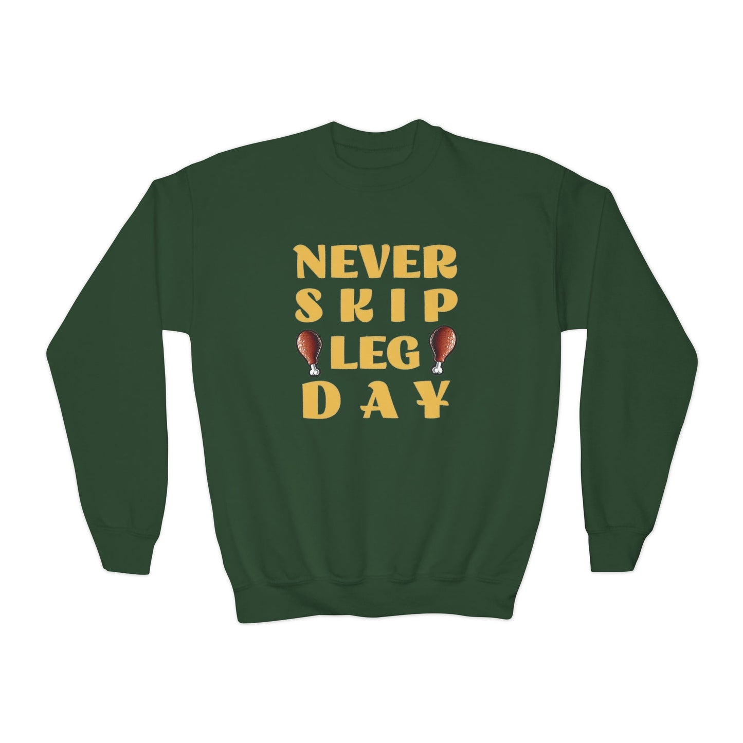 Never Skip Leg Day Kids Sweatshirt