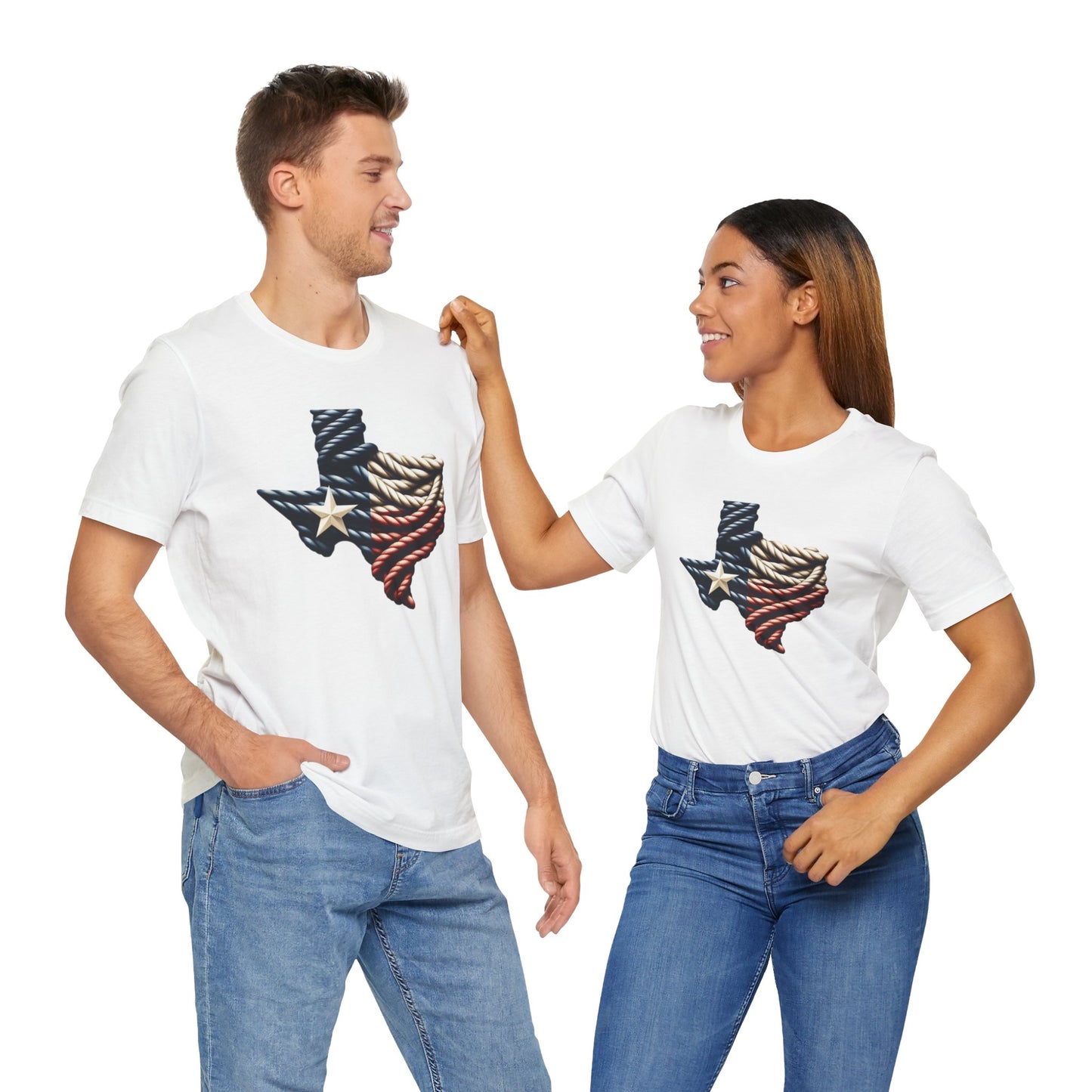 Texas Flag Rope Style Short Sleeve Shirt