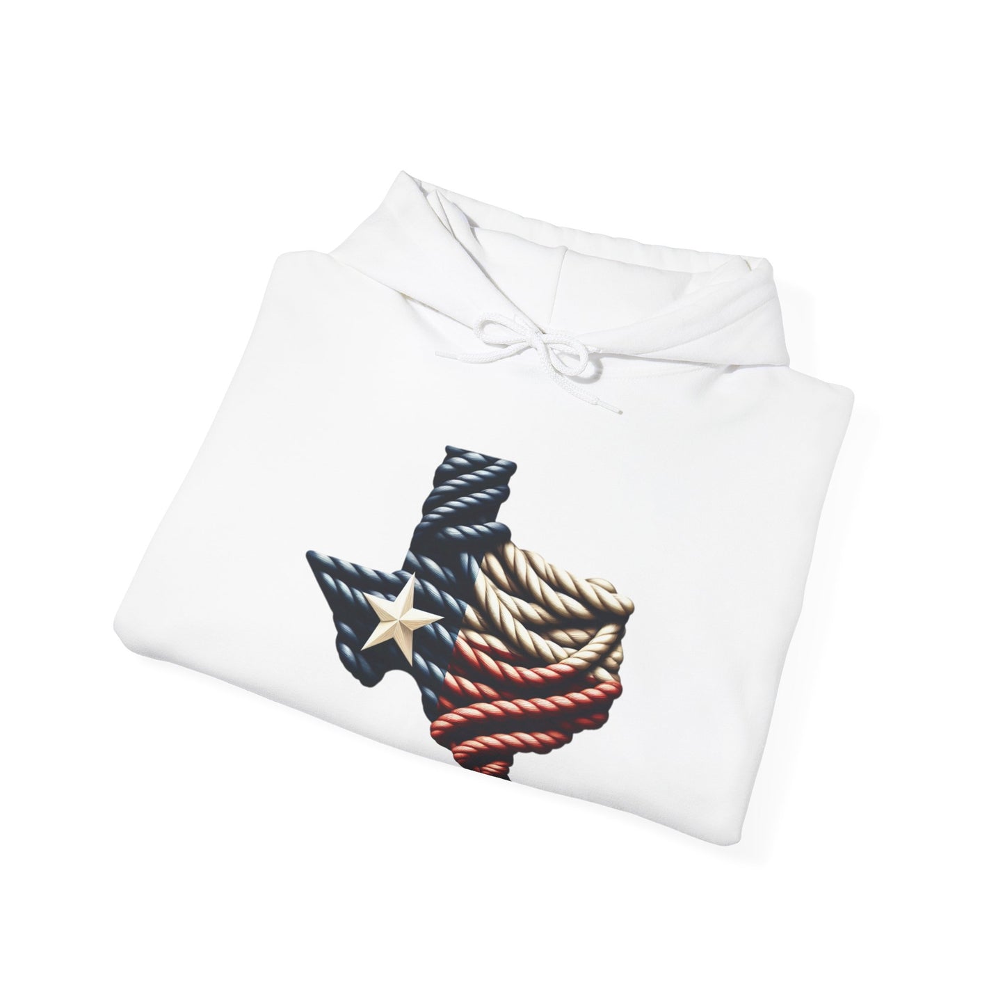 Texas Flag Rope Style Hooded Sweatshirt