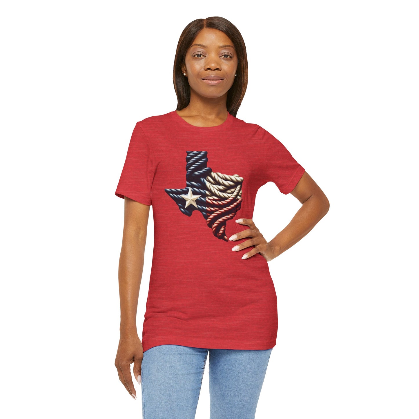 Texas Flag Rope Style Short Sleeve Shirt