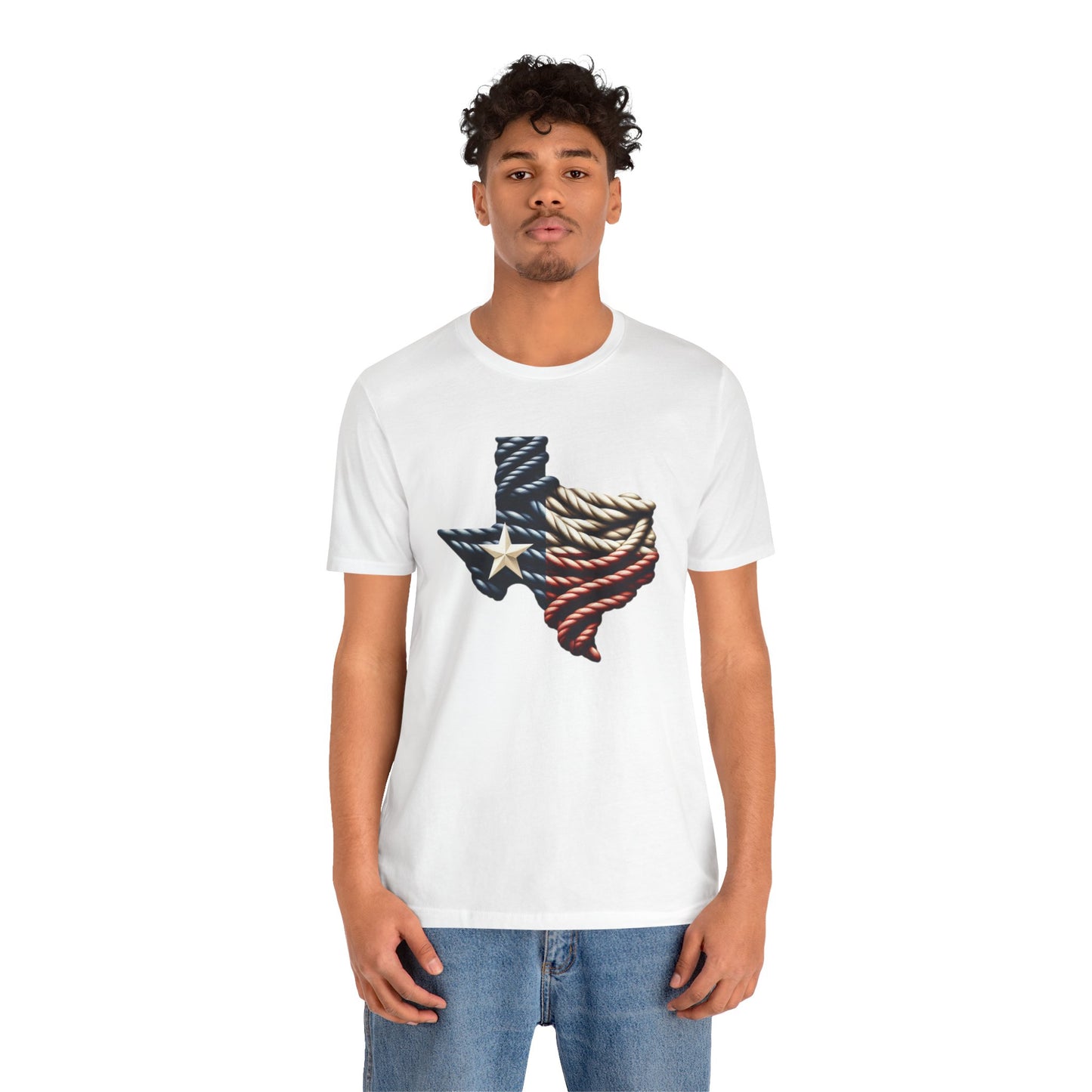 Texas Flag Rope Style Short Sleeve Shirt