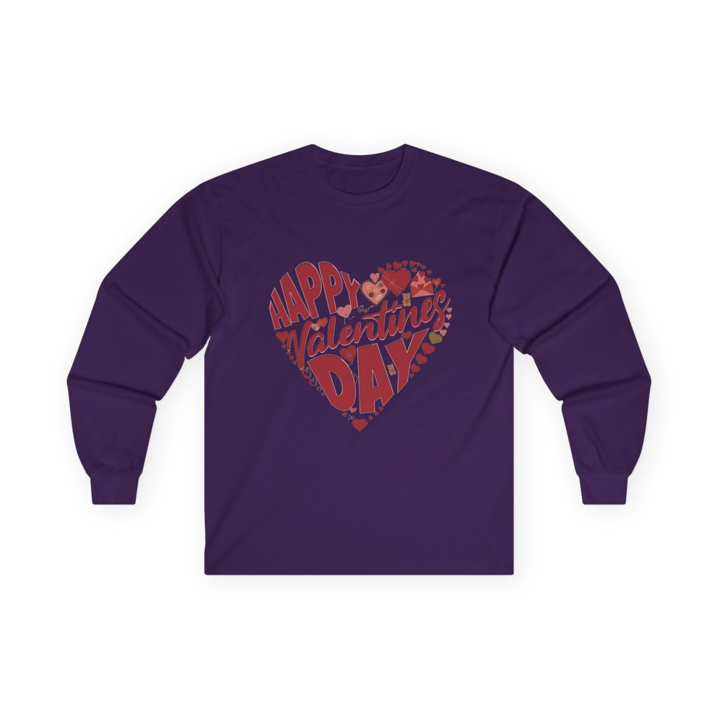 Happy Valentine's Day in a Heart LS Shirt