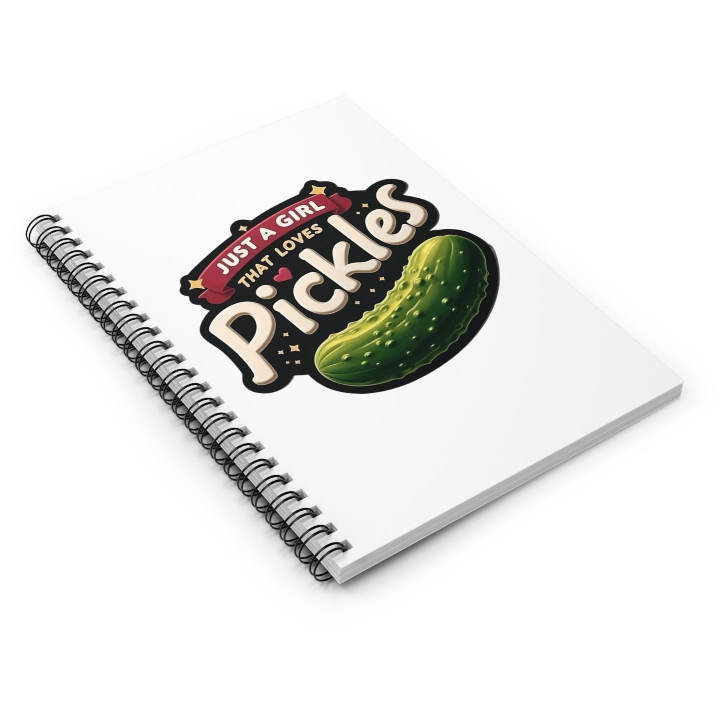 Just A Girl That Loves Pickles Spiral Notebook - Ruled Line