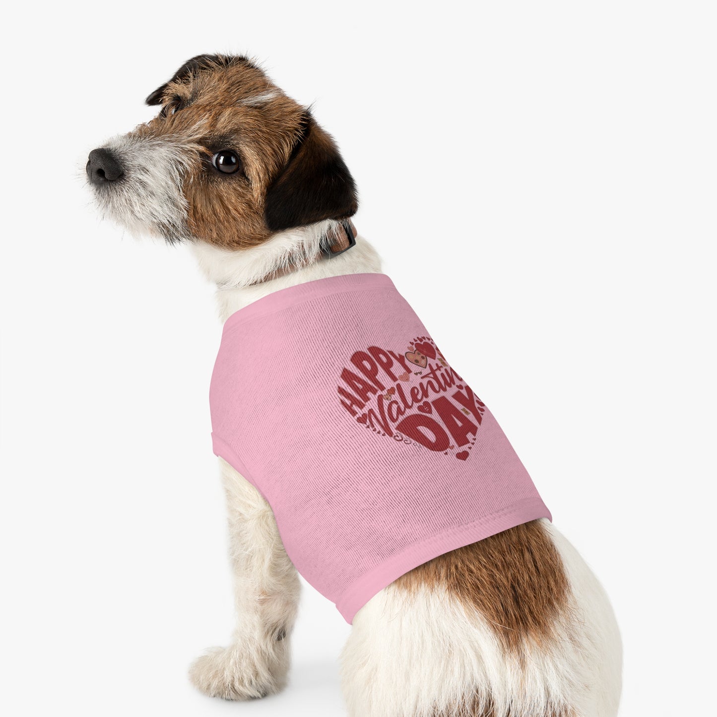 Happy Valentine's Day in a Heart Pet Shirt