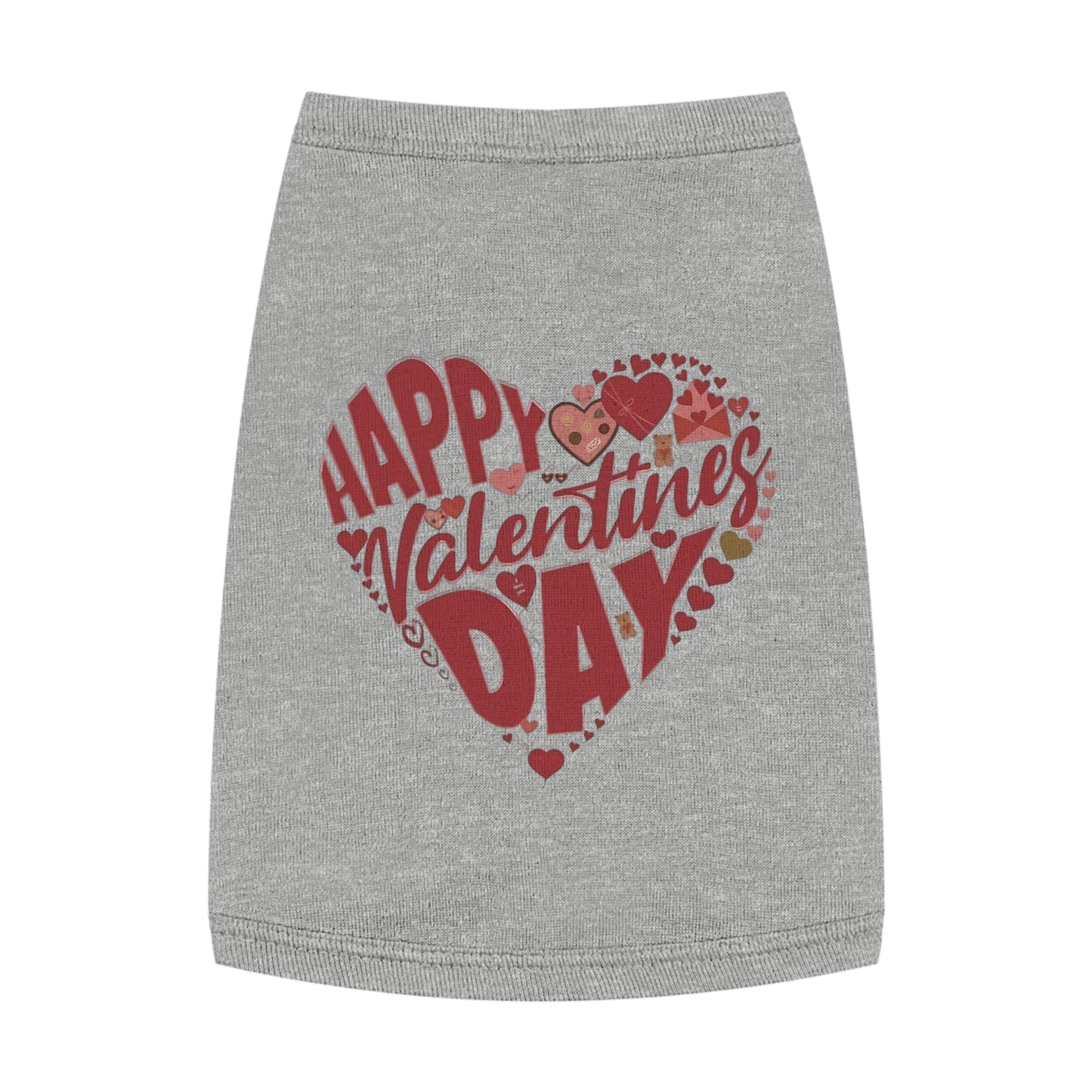 Happy Valentine's Day in a Heart Pet Shirt