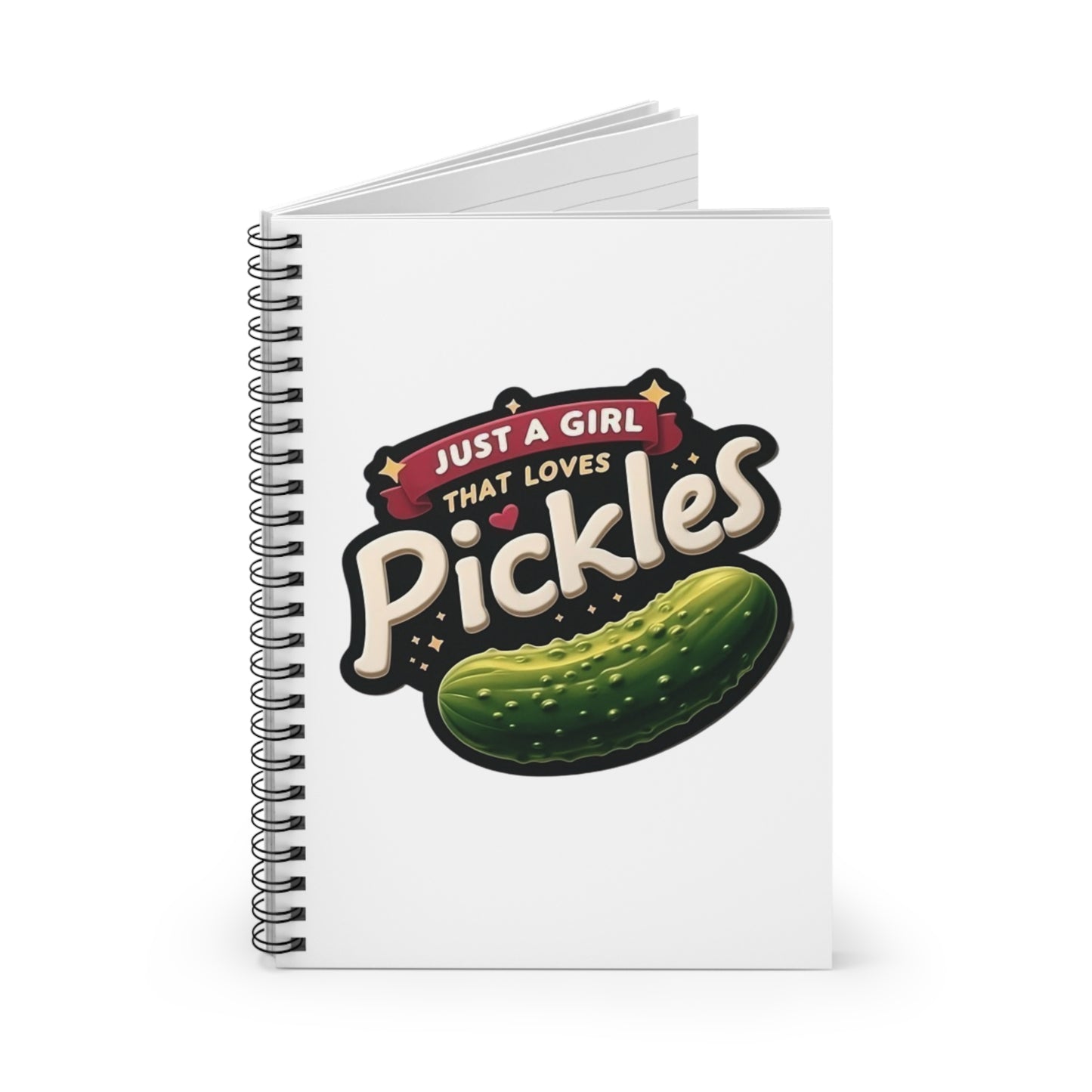 Just A Girl That Loves Pickles Spiral Notebook - Ruled Line
