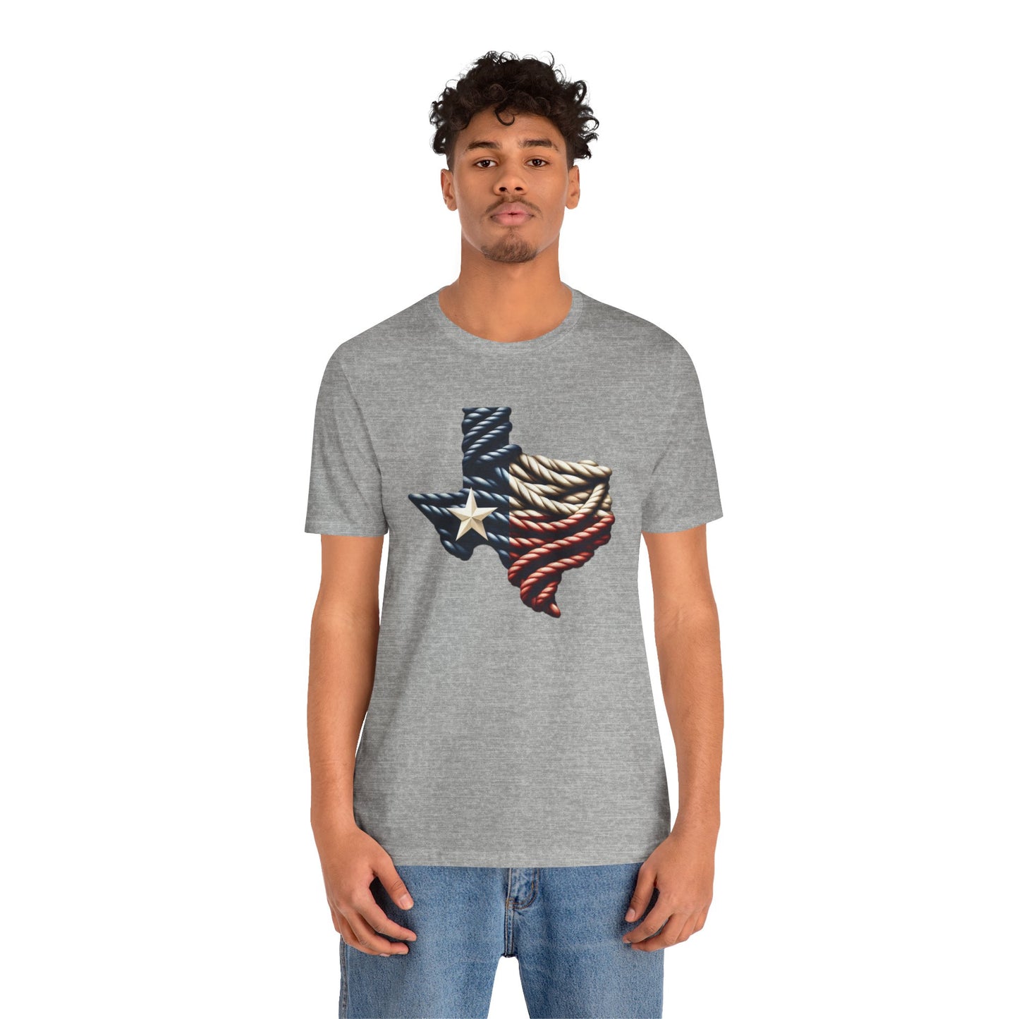 Texas Flag Rope Style Short Sleeve Shirt