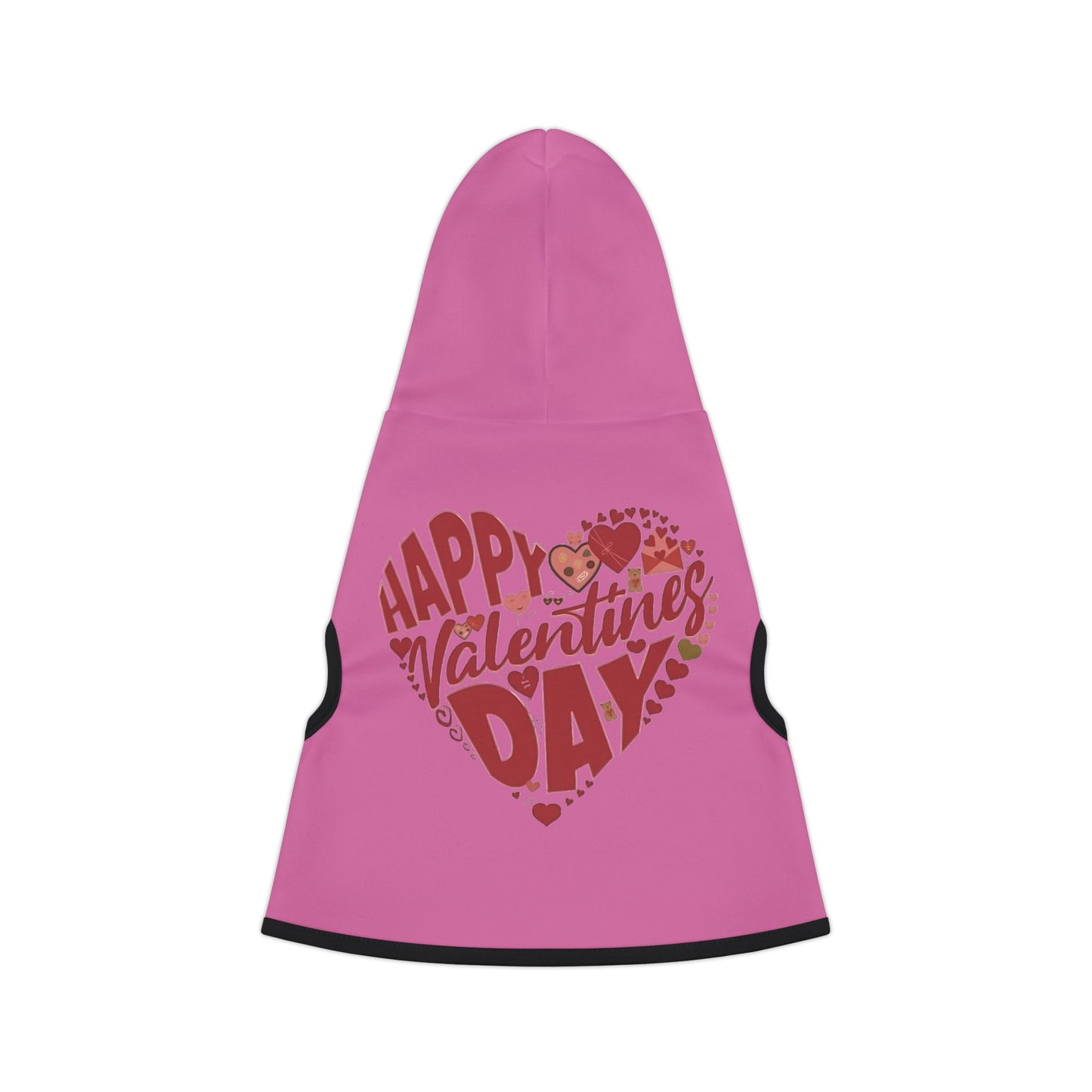 Happy Valentine's Day in a Heart Pet Hoodie