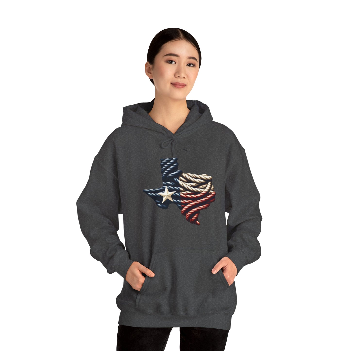 Texas Flag Rope Style Hooded Sweatshirt
