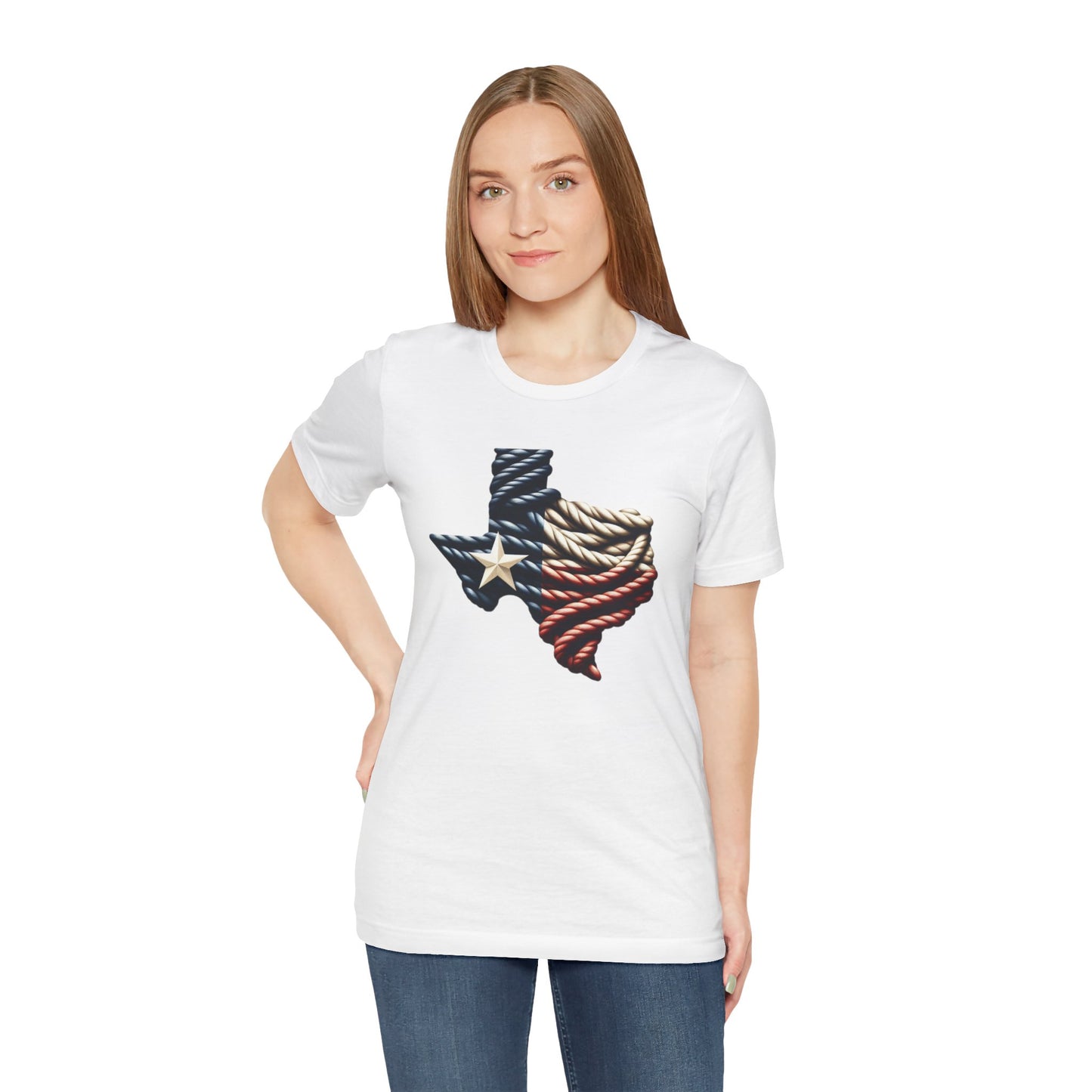 Texas Flag Rope Style Short Sleeve Shirt