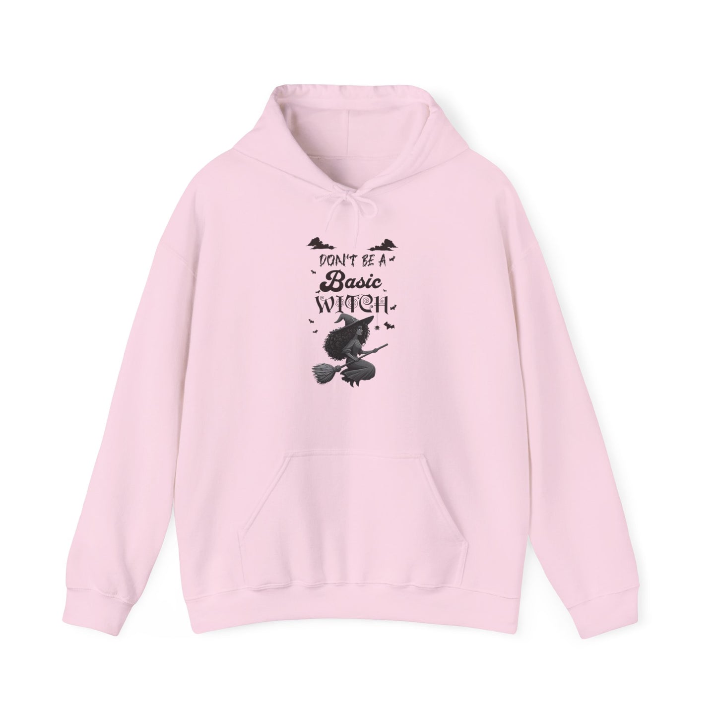 Not Your Basic Flying Witch w/ Curly Hair Hooded Sweatshirt
