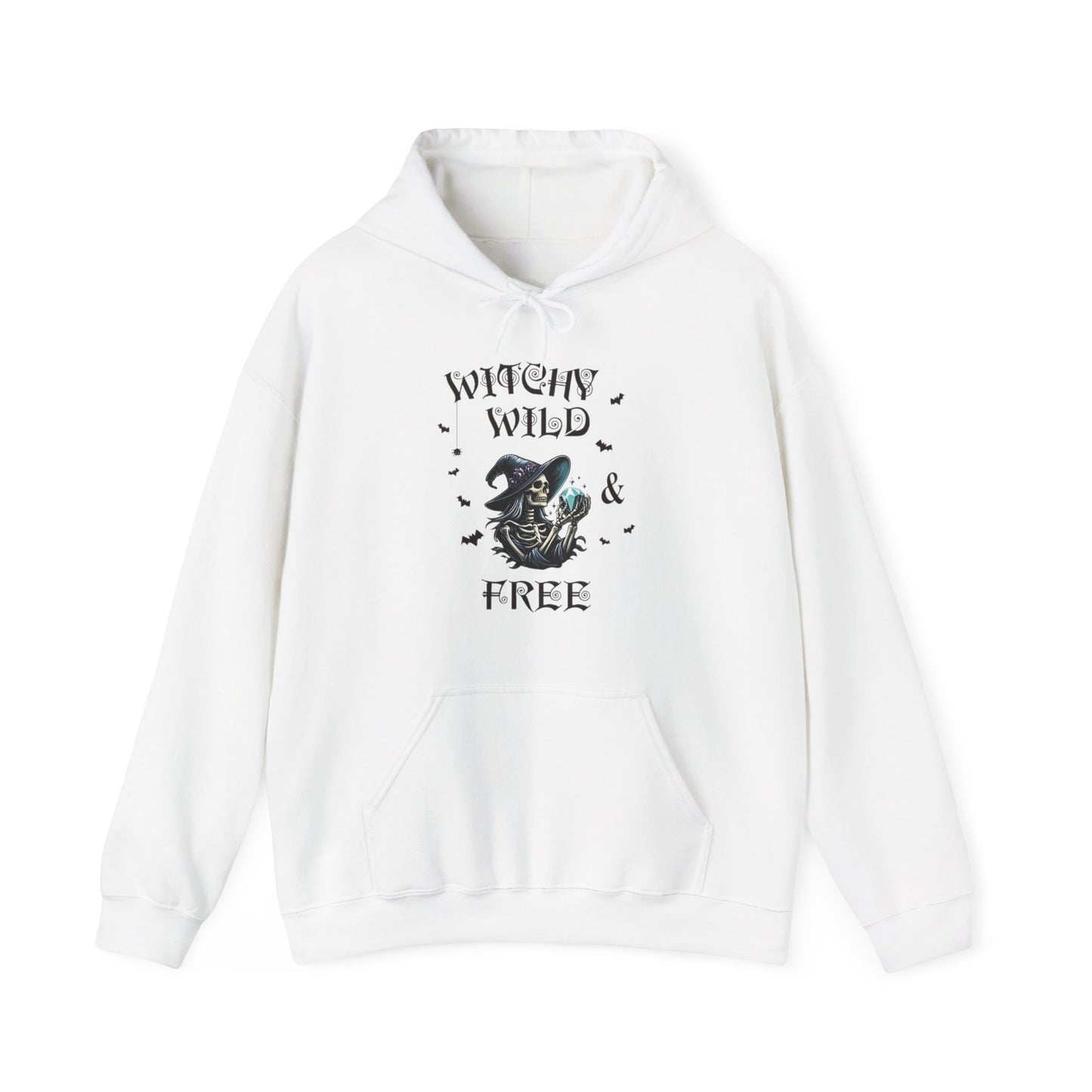 Witchy Wild & Free Skeleton w/ Diamond Jewel Hooded Sweatshirt