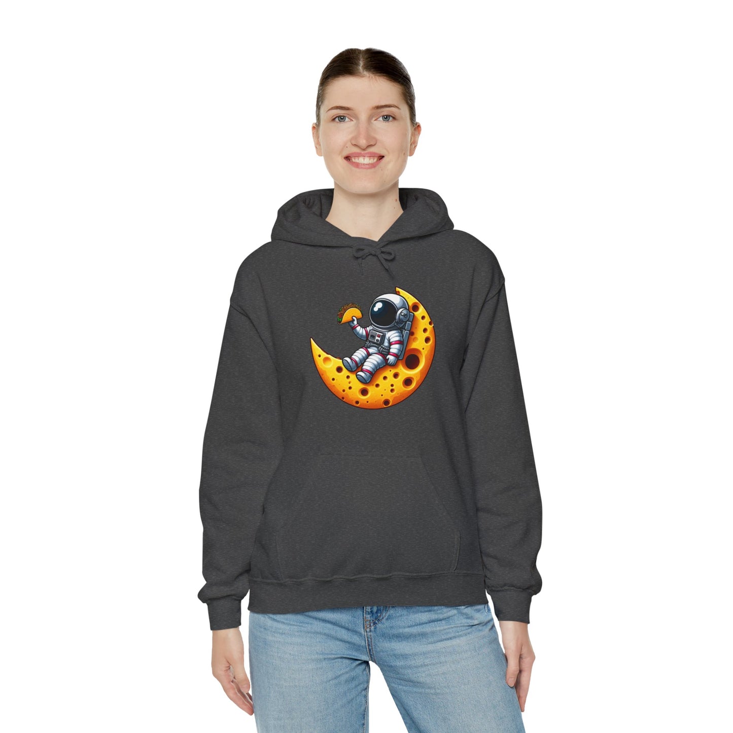 Astronaut On Cheese Moon Hooded Sweatshirt