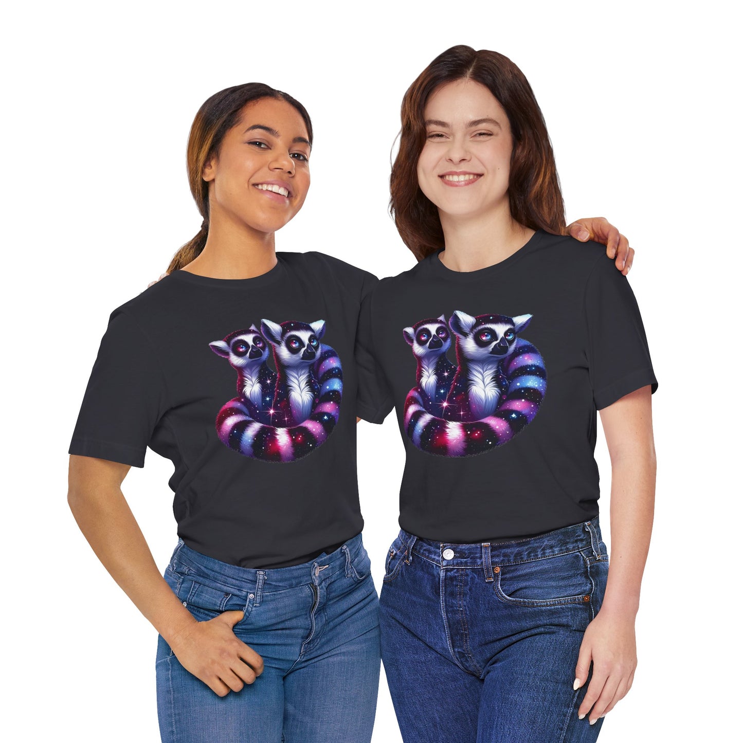 Two Galaxy Lemurs Short Sleeve Shirt