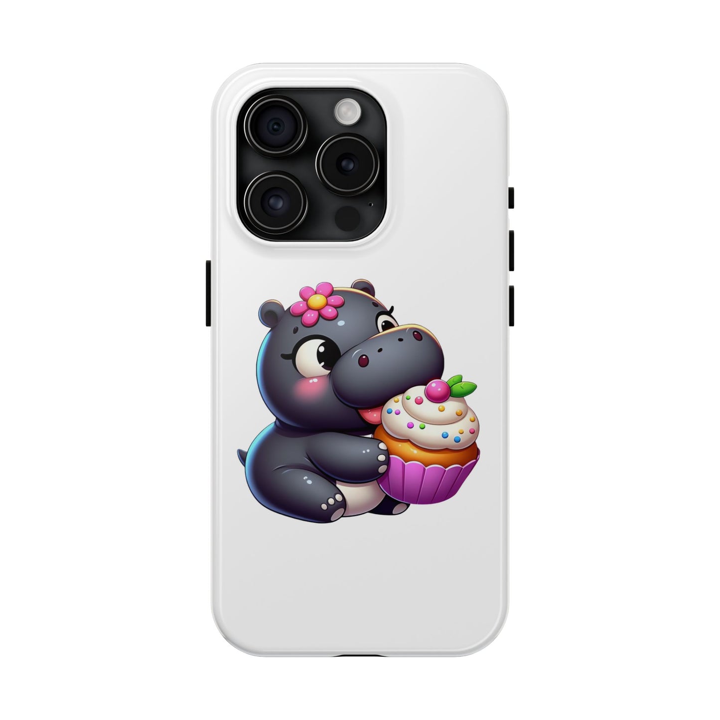 Hungry Hungry Cute Cupcake Hippo Phone Case