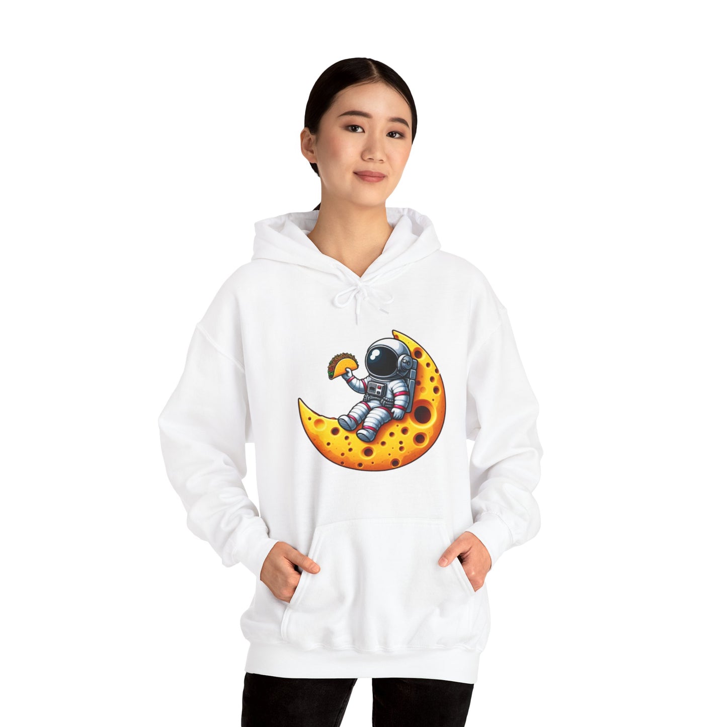 Astronaut On Cheese Moon Hooded Sweatshirt