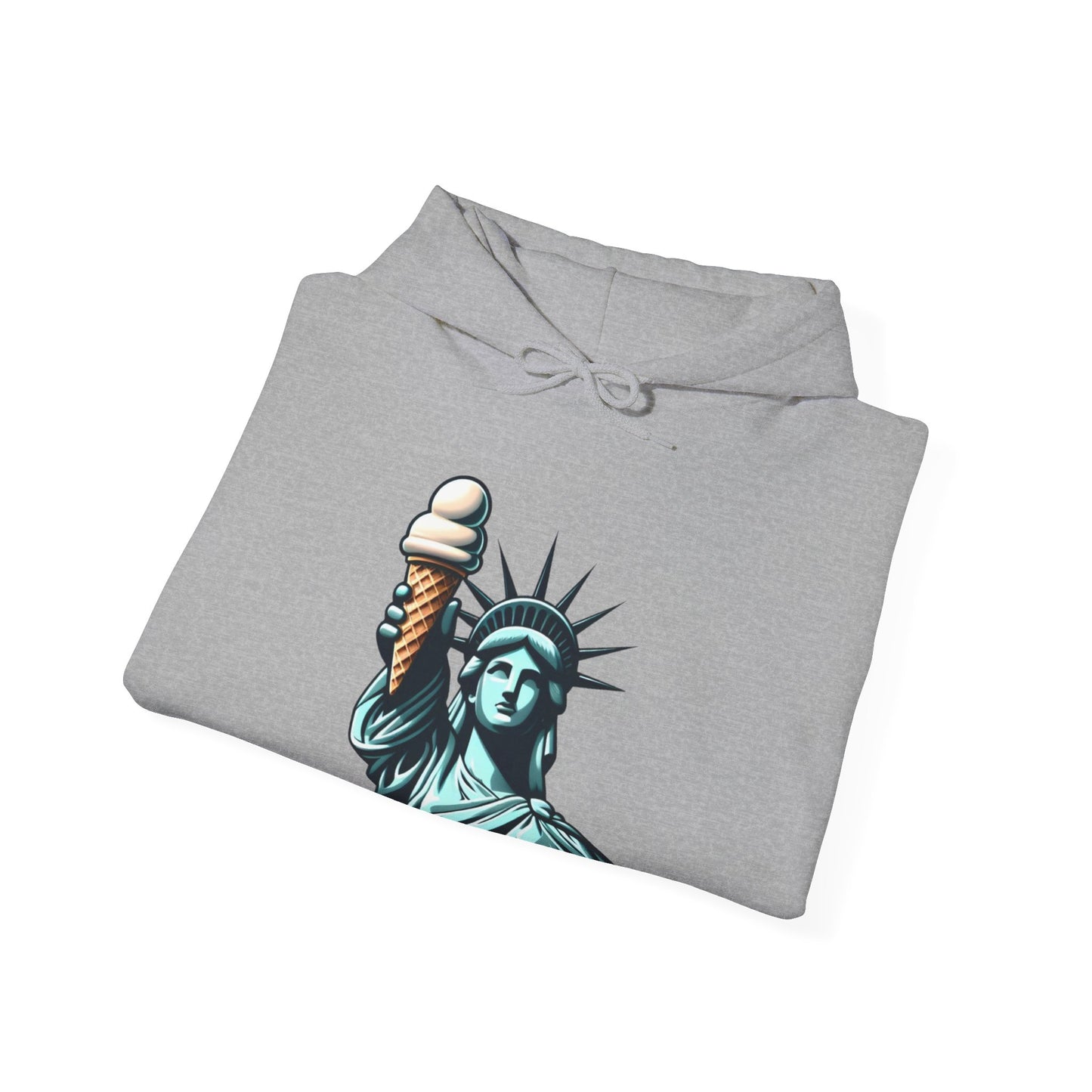 Lady Liberty Chillin w/ Vanilla Ice Cream Hooded Sweatshirt