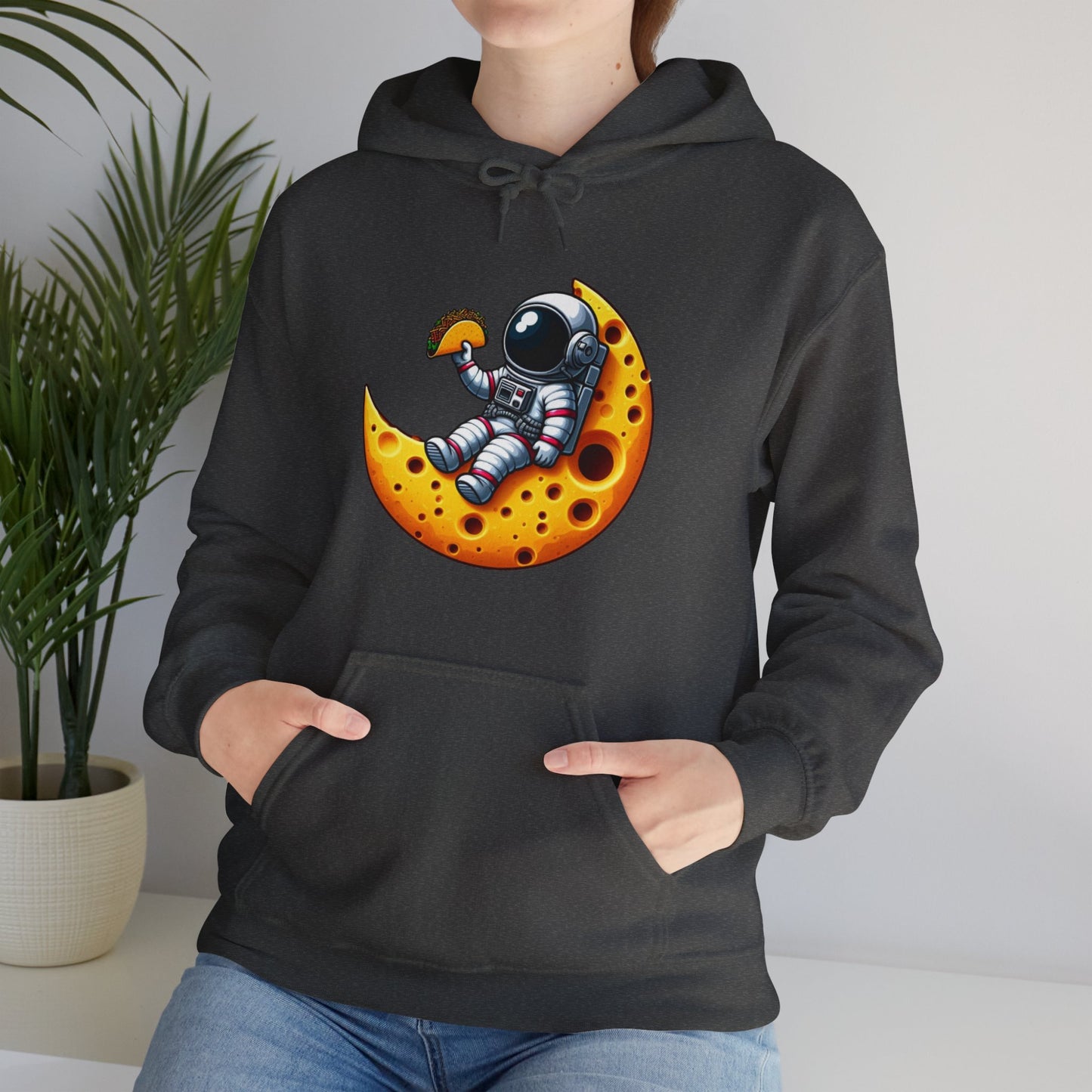 Astronaut On Cheese Moon Hooded Sweatshirt