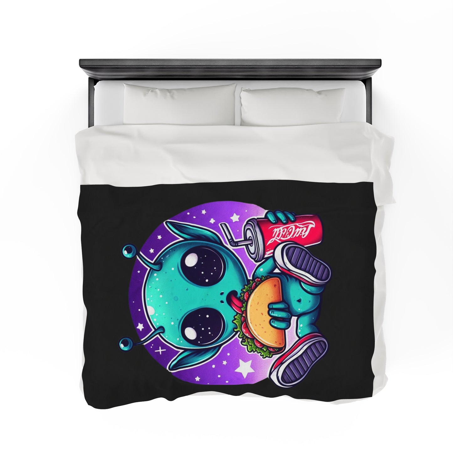 Extraterrestrial Taco Tuesday Plush Blanket