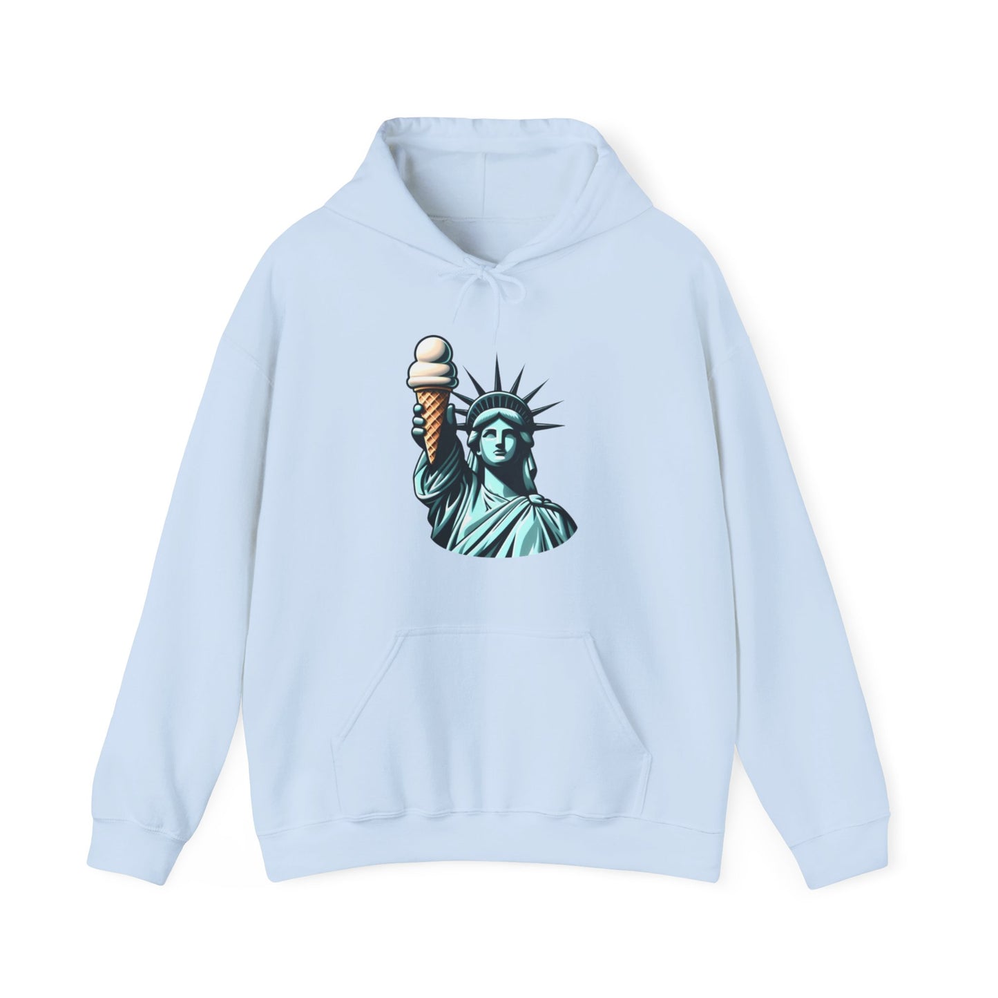 Lady Liberty Chillin w/ Vanilla Ice Cream Hooded Sweatshirt