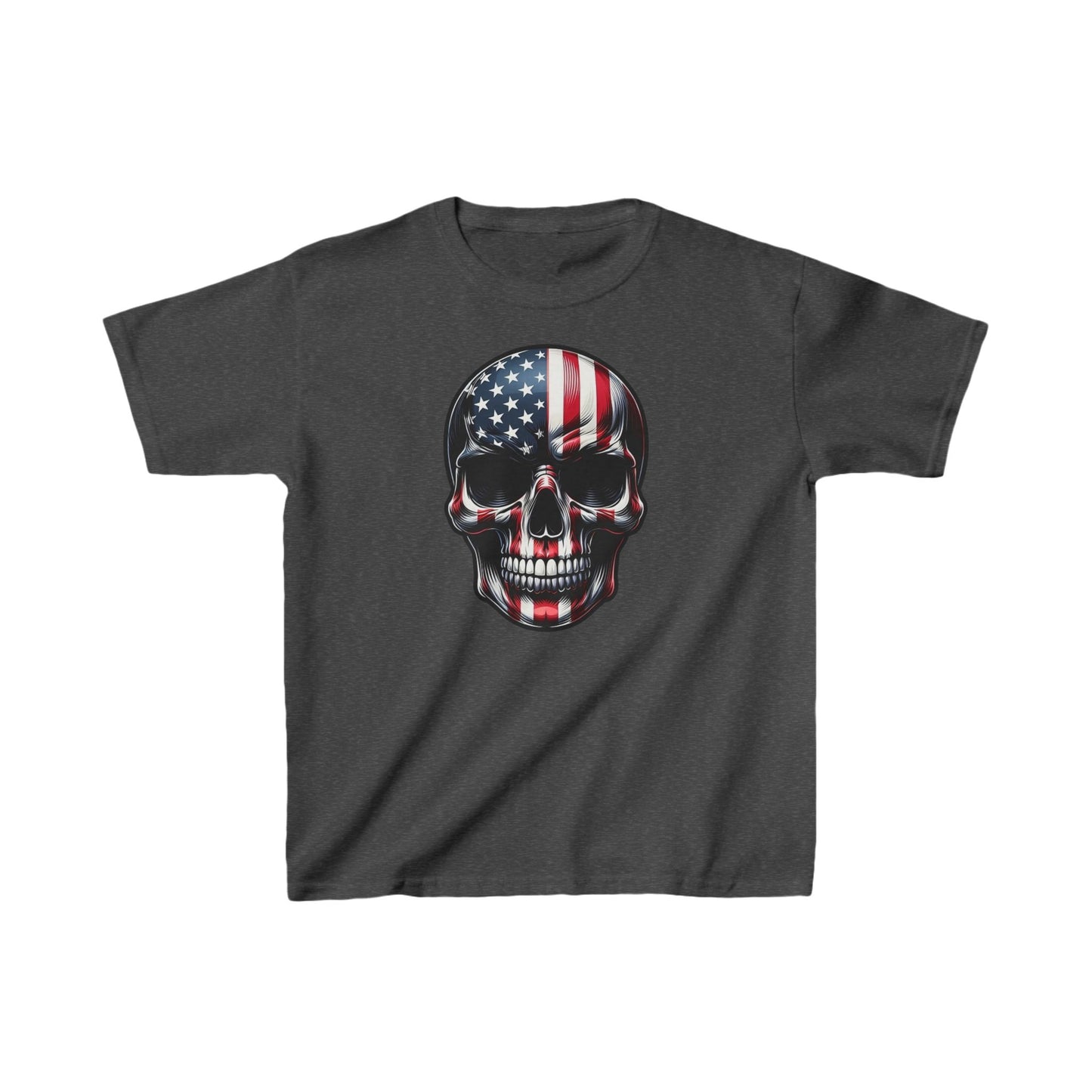 Skull, Stars & Stripes Kids Short Sleeve Shirt