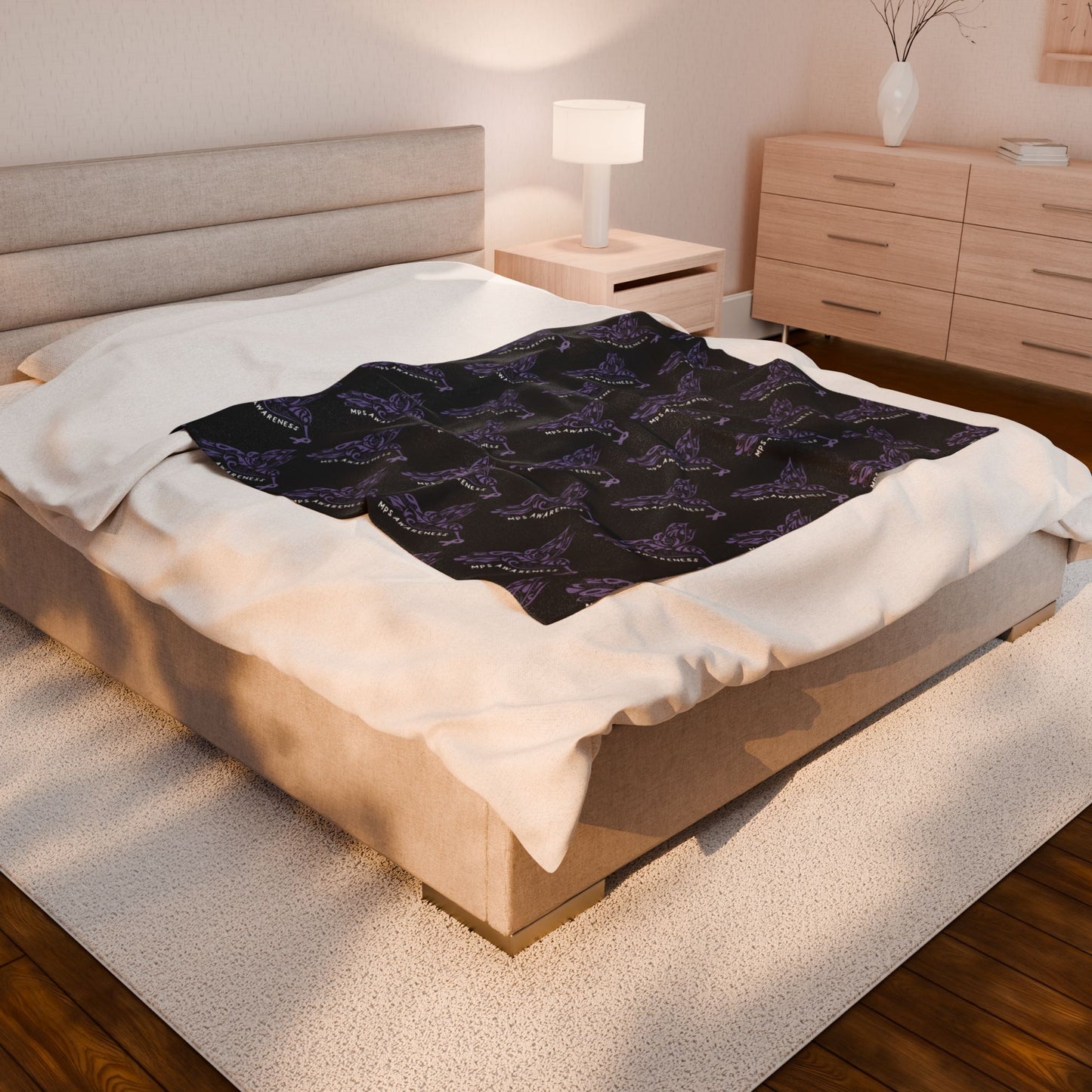 Hummingbird MPS Awareness Plush Blanket