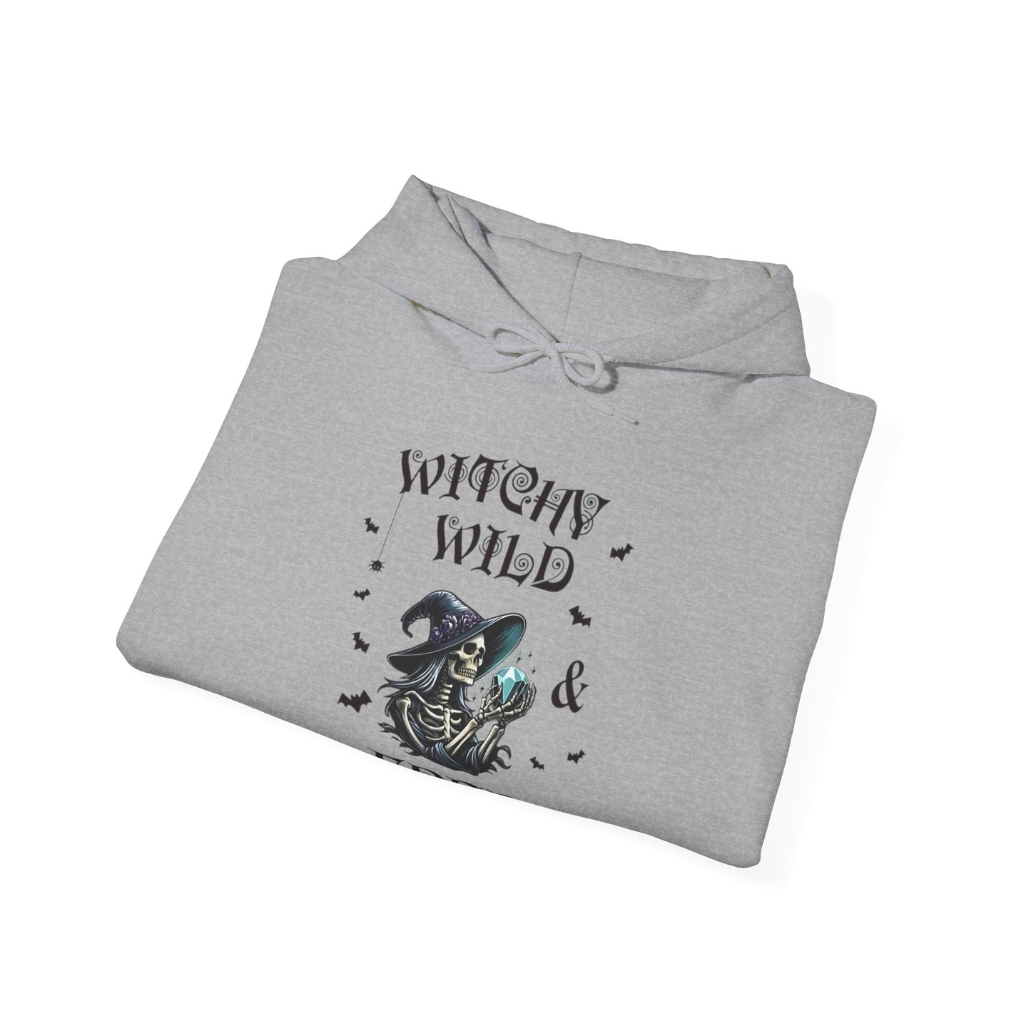Witchy Wild & Free Skeleton w/ Diamond Jewel Hooded Sweatshirt