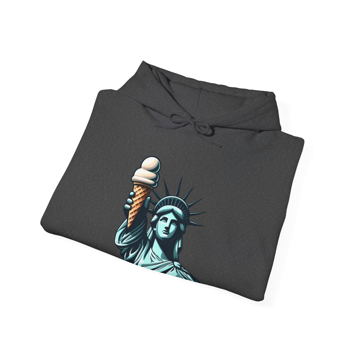 Lady Liberty Chillin w/ Vanilla Ice Cream Hooded Sweatshirt