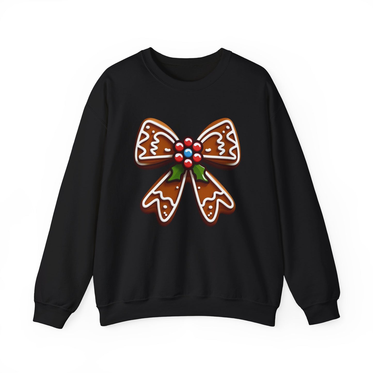 Holly and Gingerbread Bow Sweatshirt
