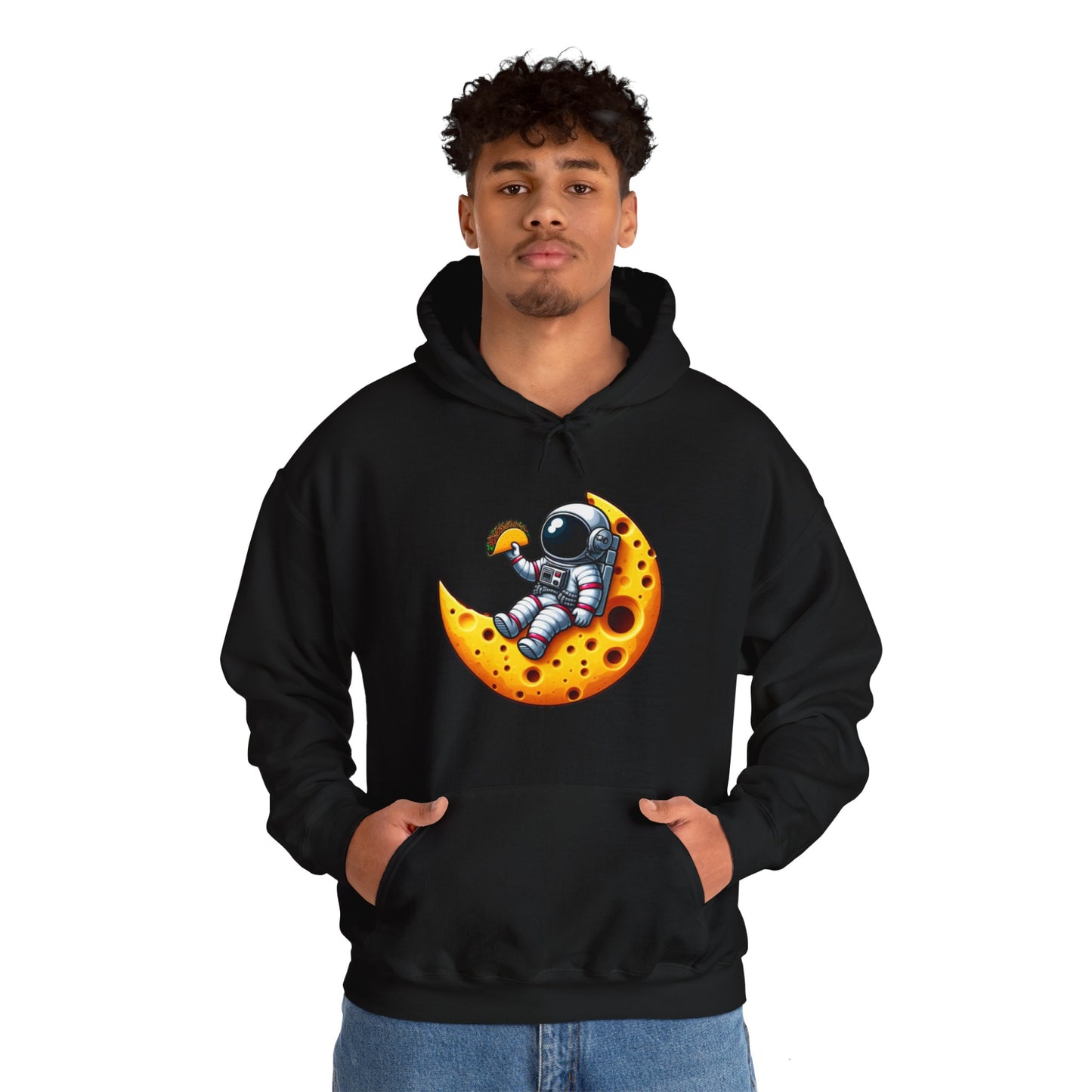 Astronaut On Cheese Moon Hooded Sweatshirt