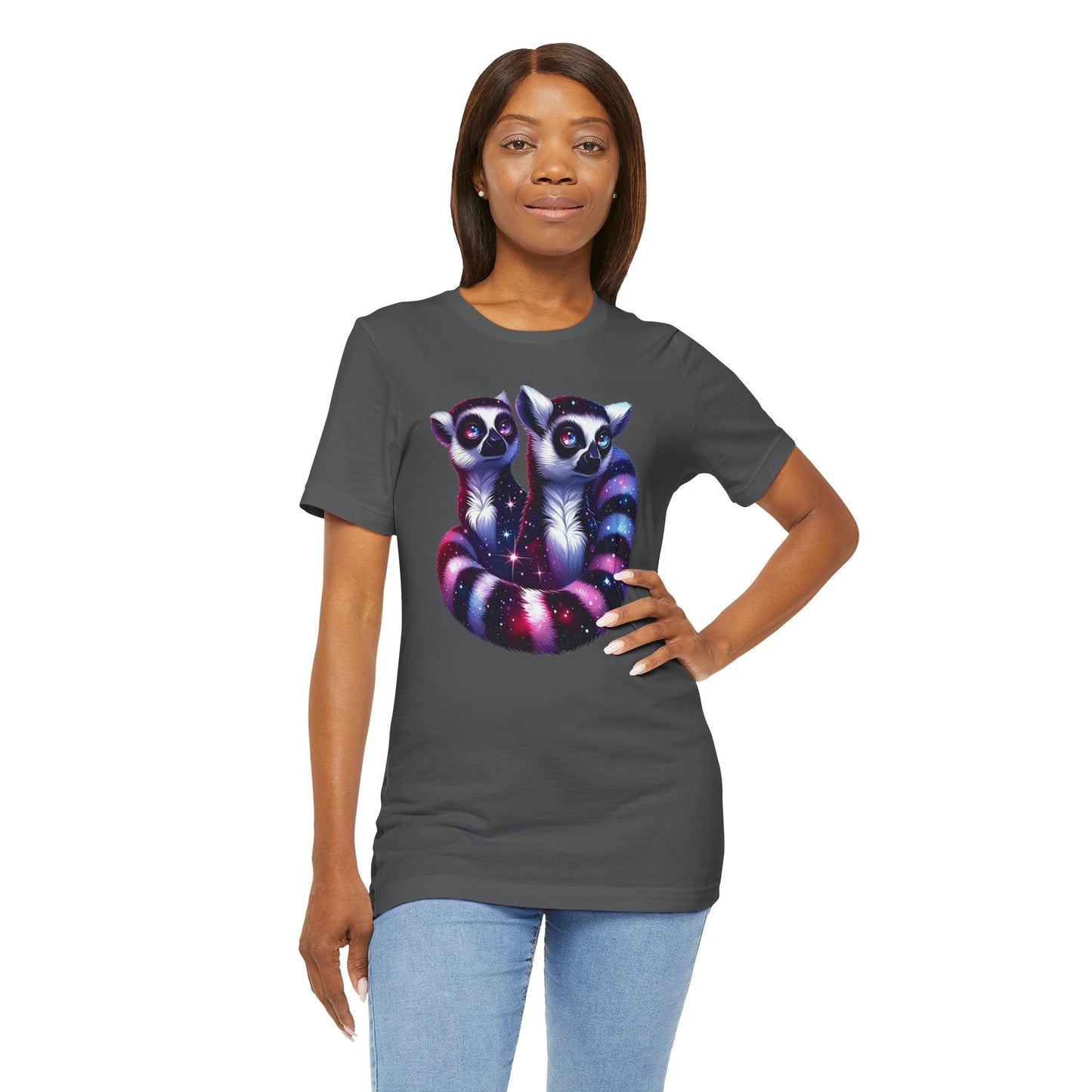 Two Galaxy Lemurs Short Sleeve Shirt