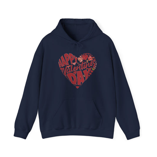 Happy Valentine's Day in a Heart Sweatshirt