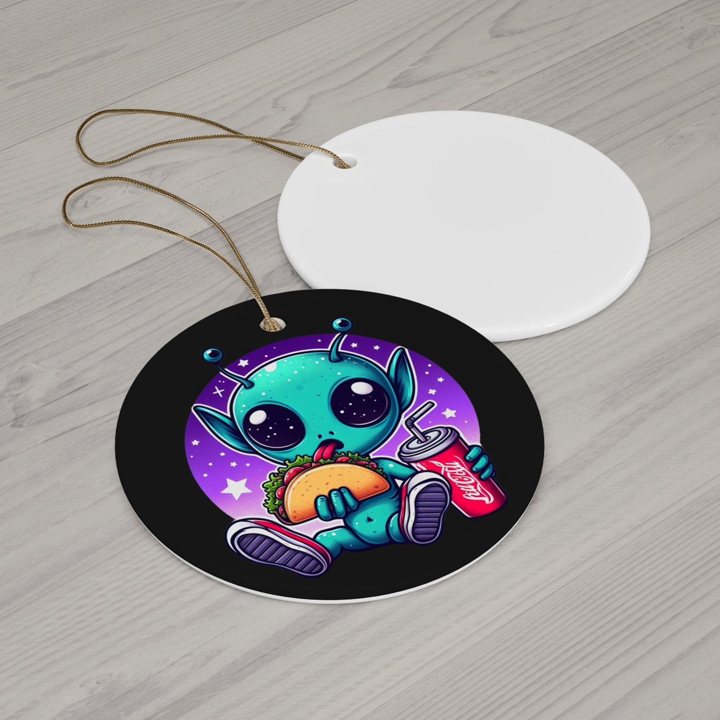 Extraterrestrial Taco Tuesday Ceramic Ornament