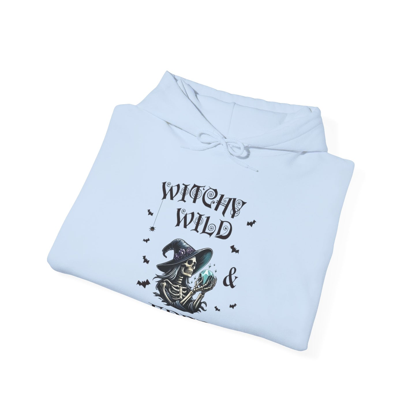Witchy Wild & Free Skeleton w/ Diamond Jewel Hooded Sweatshirt