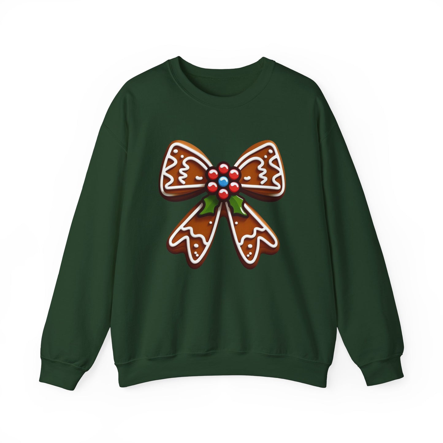 Holly and Gingerbread Bow Sweatshirt