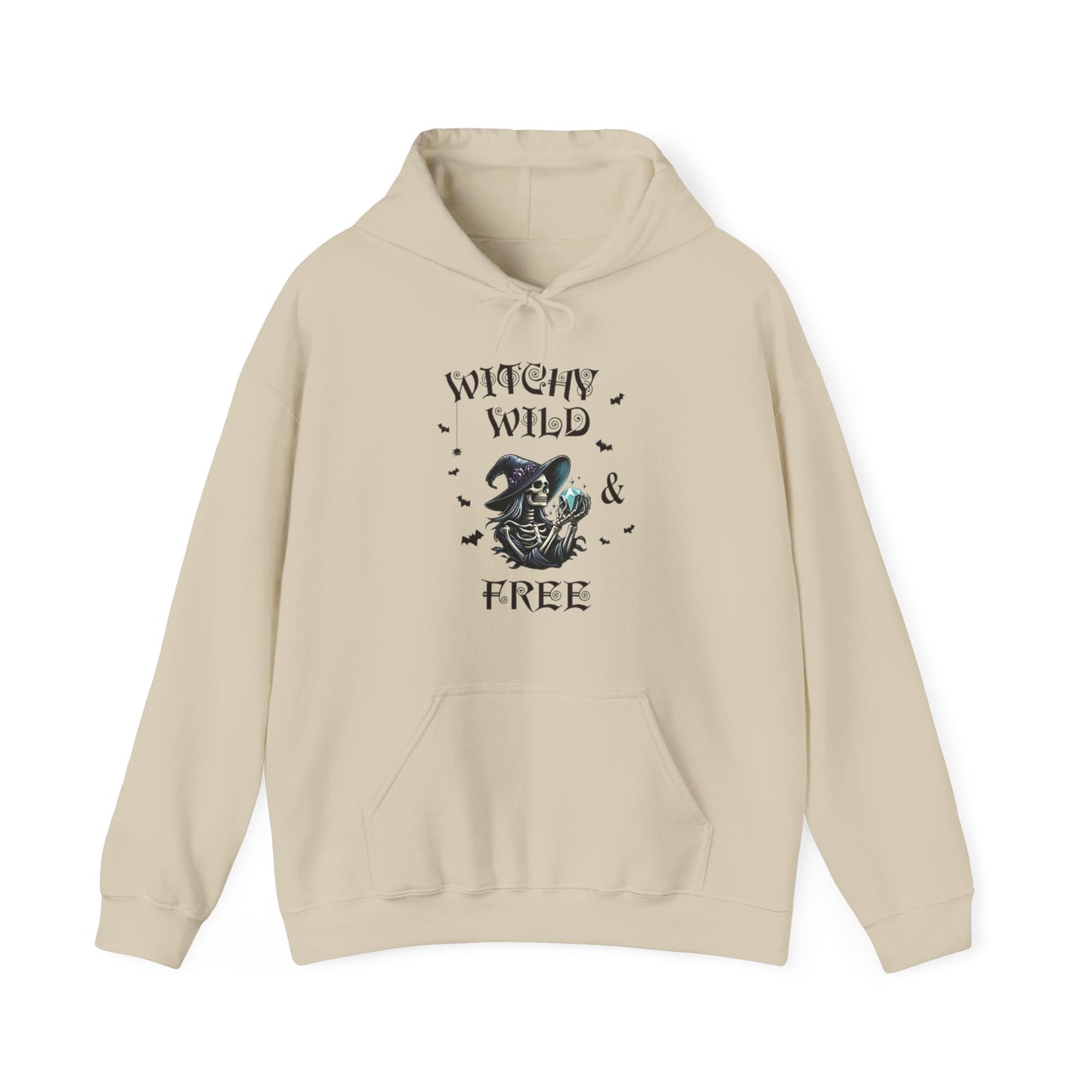 Witchy Wild & Free Skeleton w/ Diamond Jewel Hooded Sweatshirt