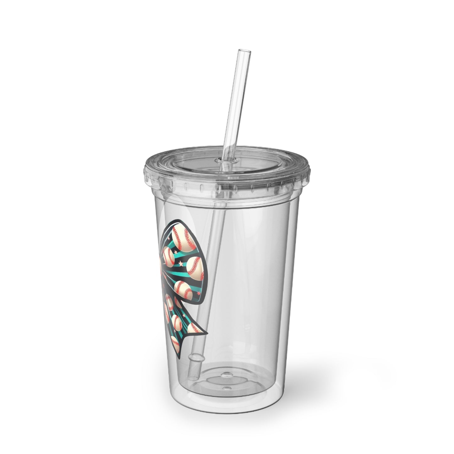 Baseball Prize Bow Acrylic Tumbler 16oz