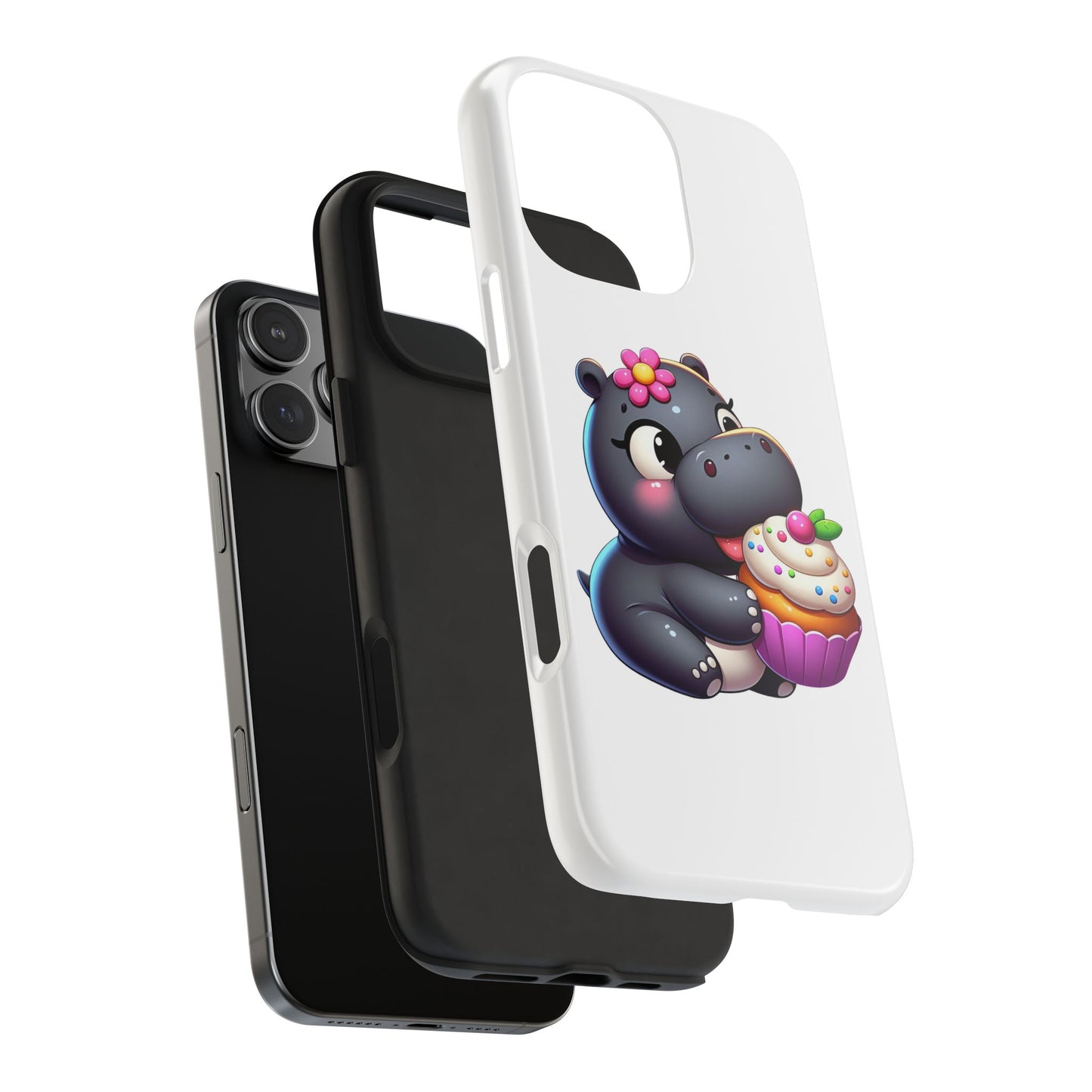 Hungry Hungry Cute Cupcake Hippo Phone Case