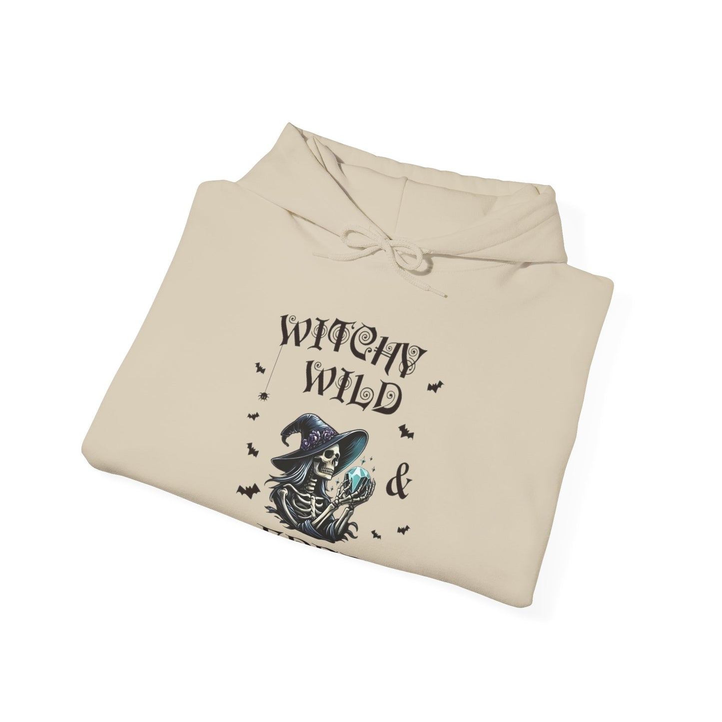 Witchy Wild & Free Skeleton w/ Diamond Jewel Hooded Sweatshirt