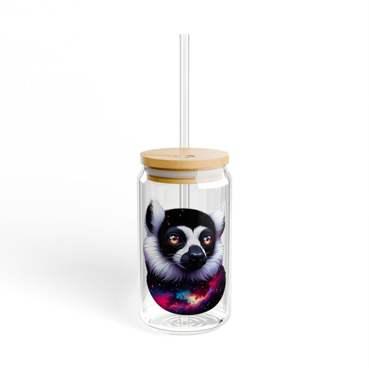 Galaxy Lemur Sipper Glass 16oz