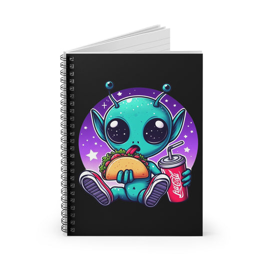 Extraterrestrial Taco Tuesday Spiral Notebook - Ruled Line