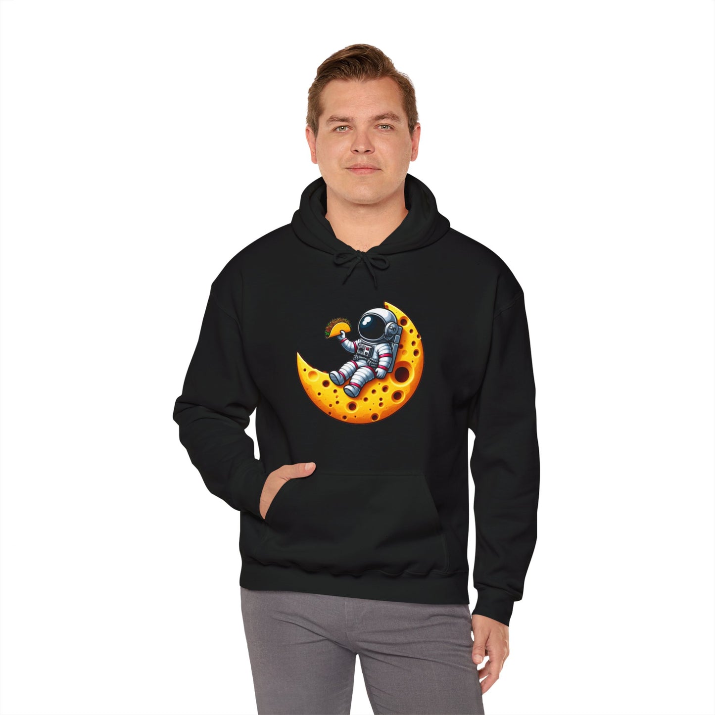 Astronaut On Cheese Moon Hooded Sweatshirt