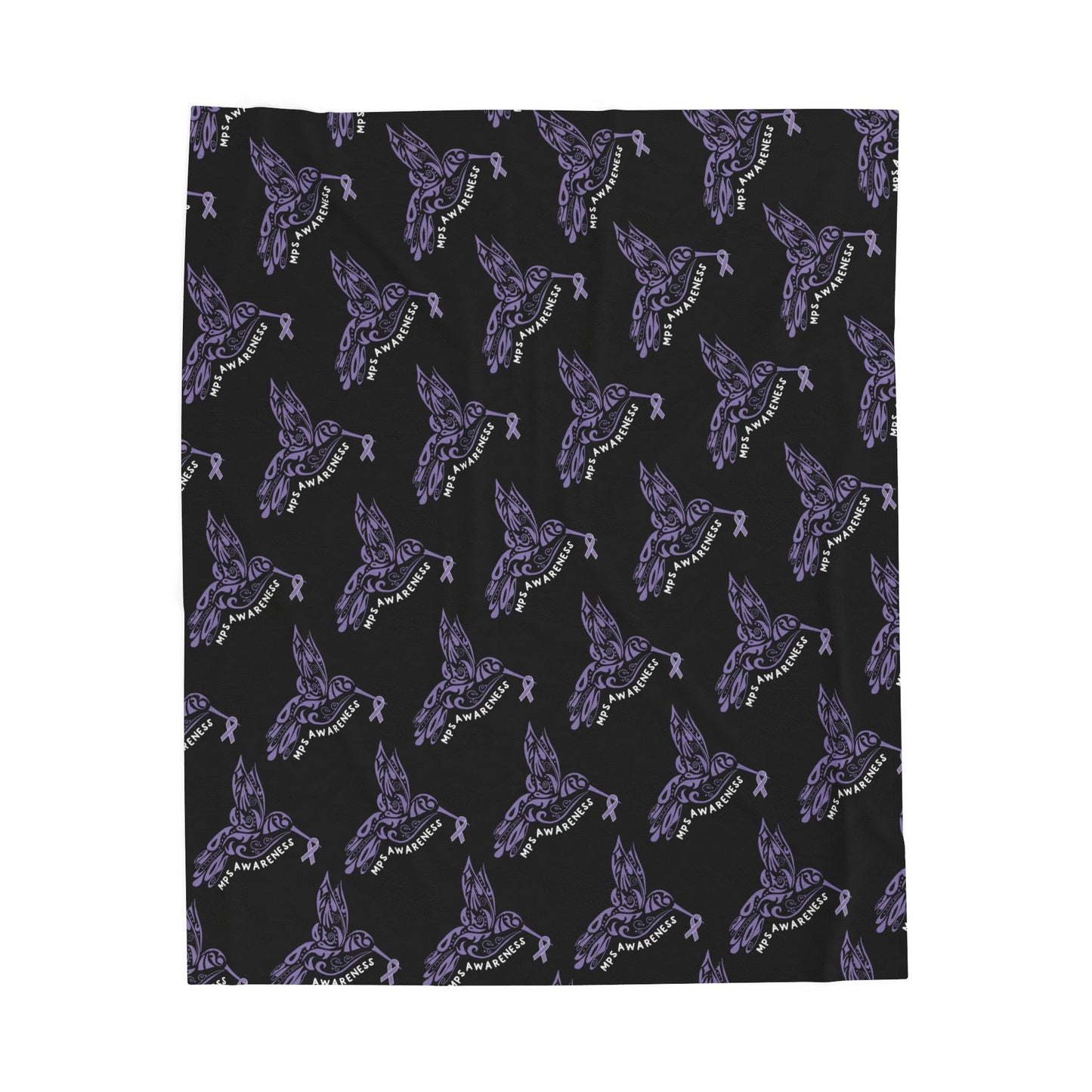 Hummingbird MPS Awareness Plush Blanket