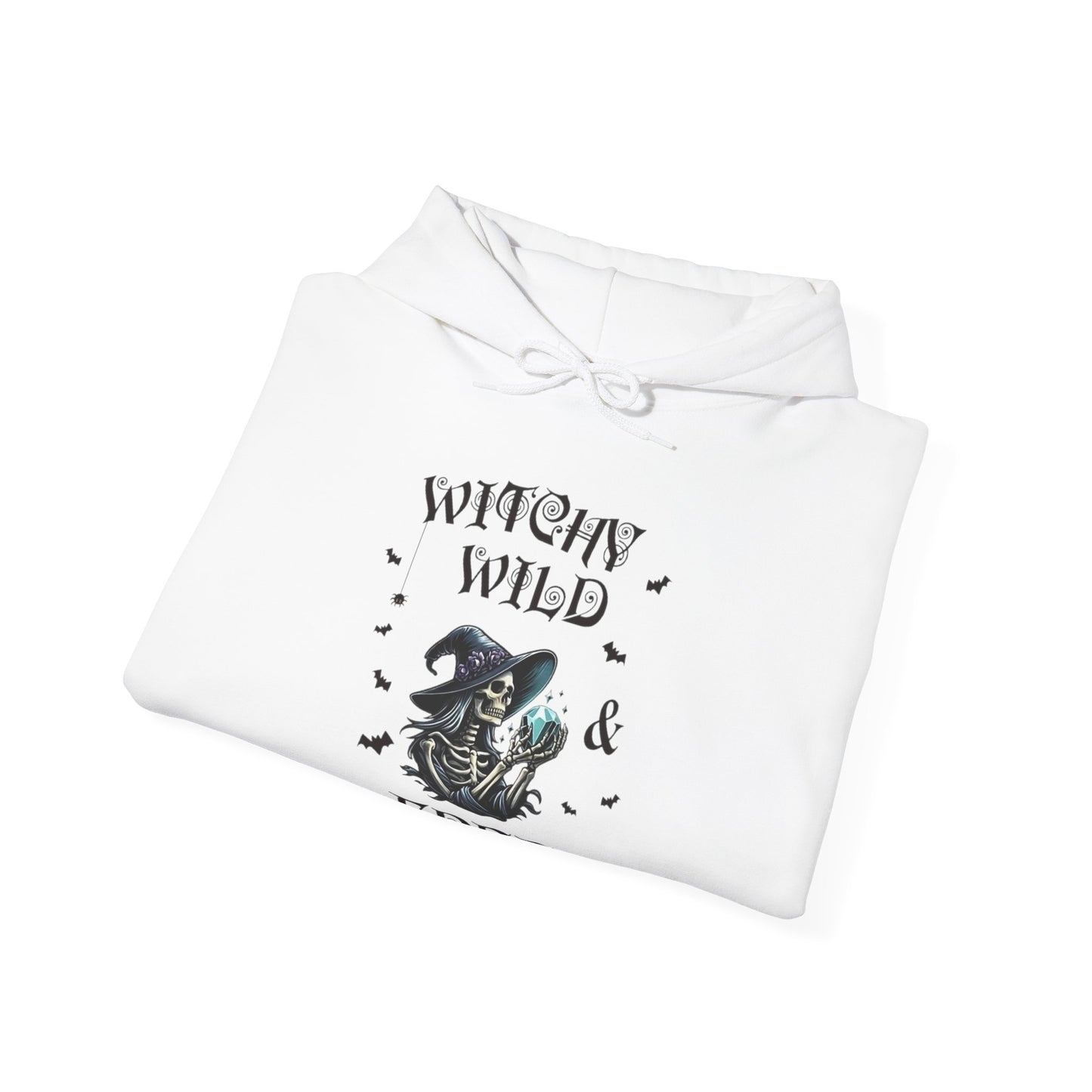 Witchy Wild & Free Skeleton w/ Diamond Jewel Hooded Sweatshirt
