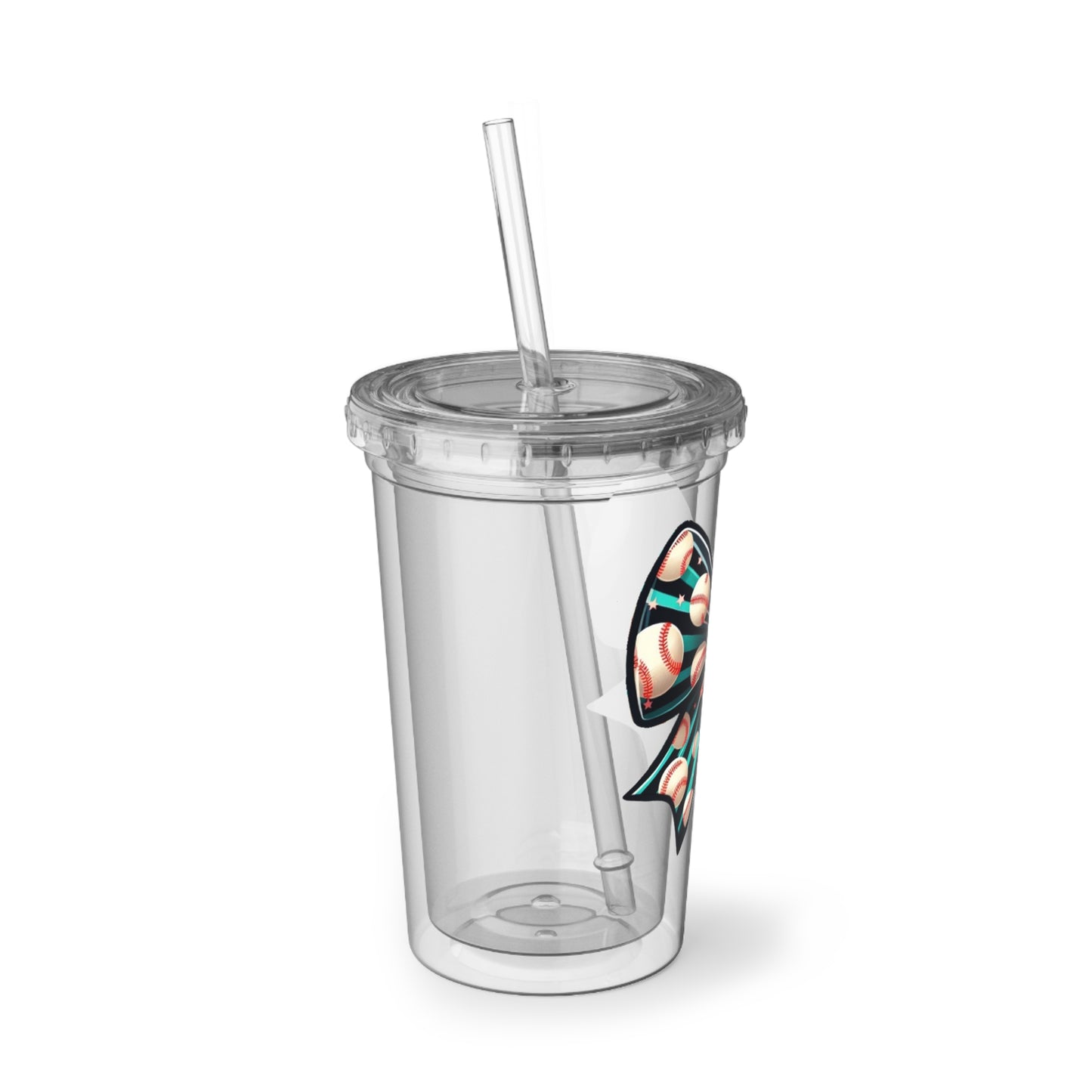 Baseball Prize Bow Acrylic Tumbler 16oz