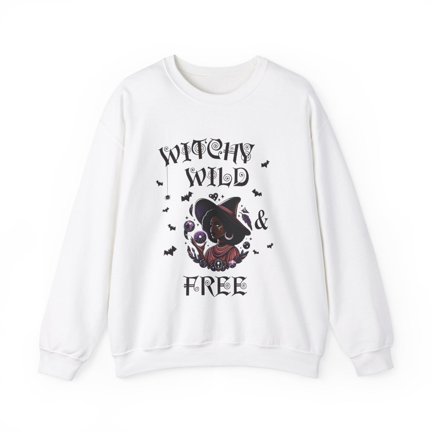 Witchy, Wild and Free w/ Amethyst and Afro Sweatshirt