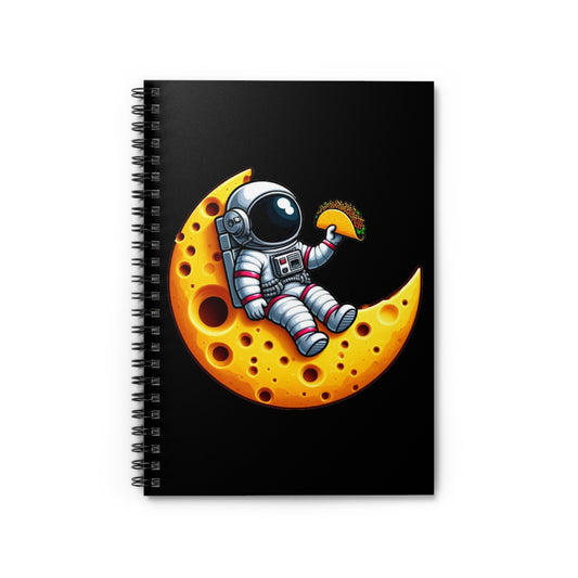 Astronaut on Cheese Moon Spiral Notebook - Ruled Line