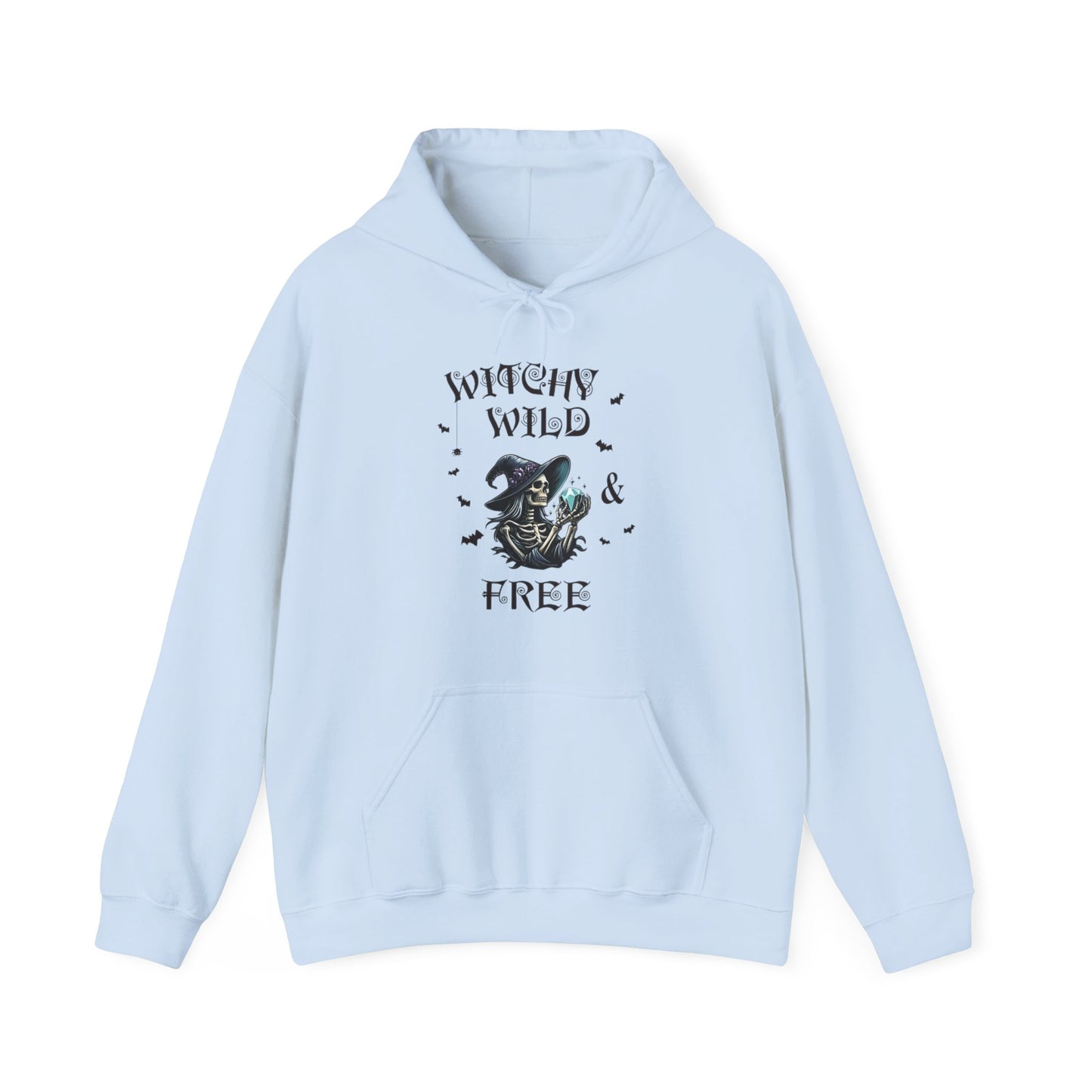 Witchy Wild & Free Skeleton w/ Diamond Jewel Hooded Sweatshirt
