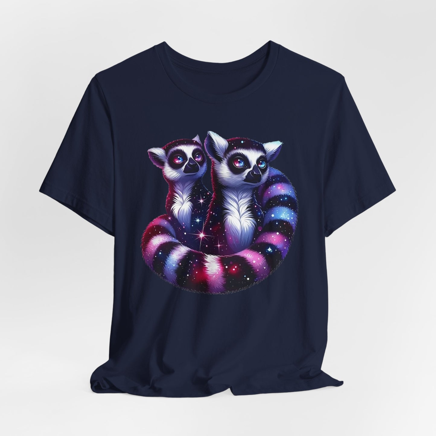 Two Galaxy Lemurs Short Sleeve Shirt