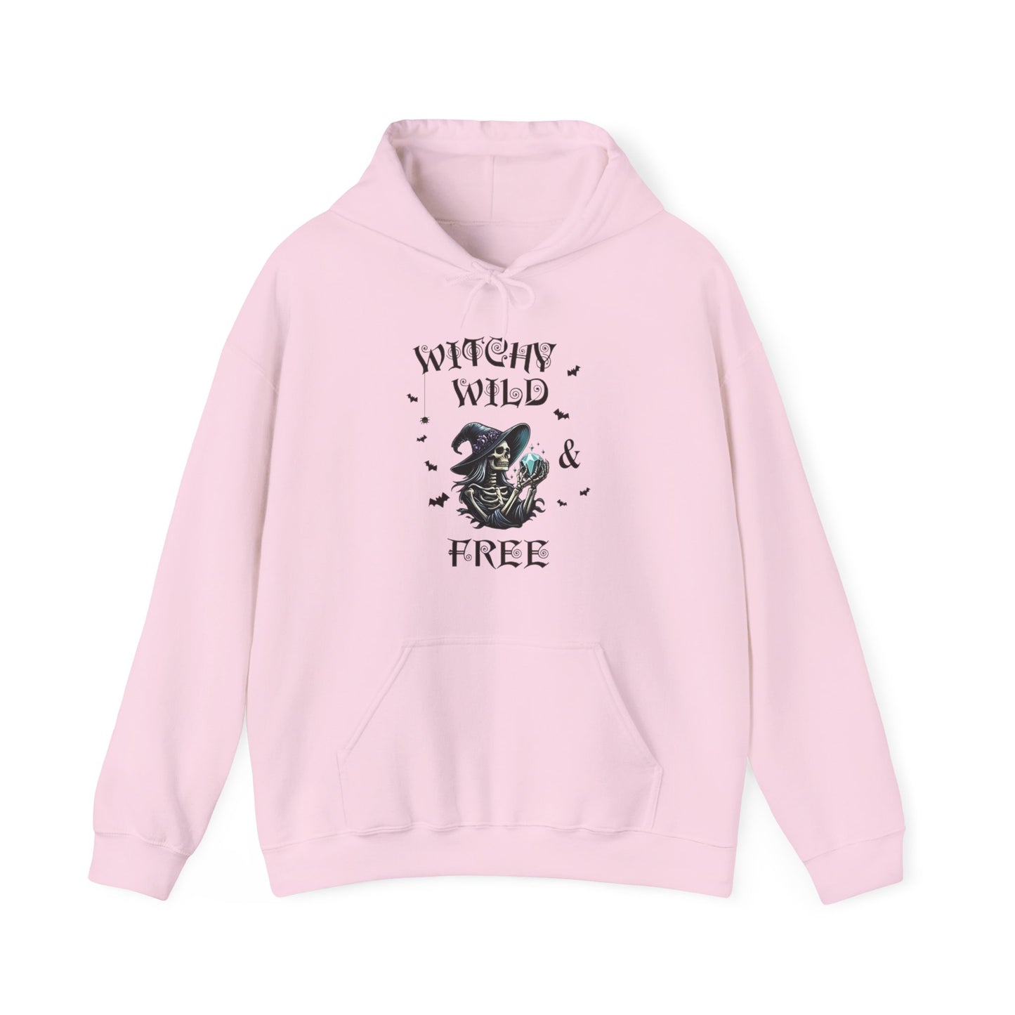 Witchy Wild & Free Skeleton w/ Diamond Jewel Hooded Sweatshirt